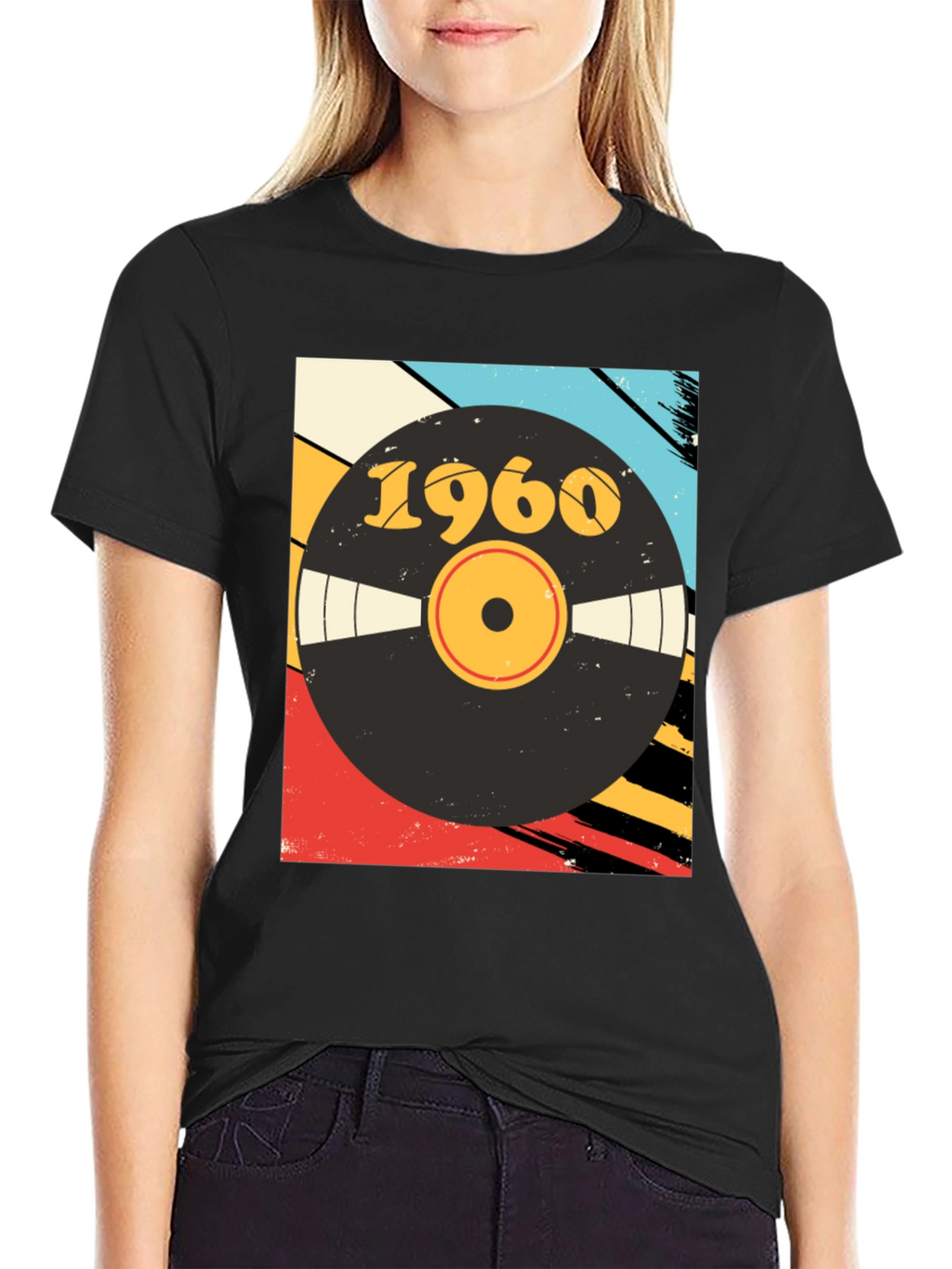 Retro 1960 Vinyl Record Graphic T-Shirt