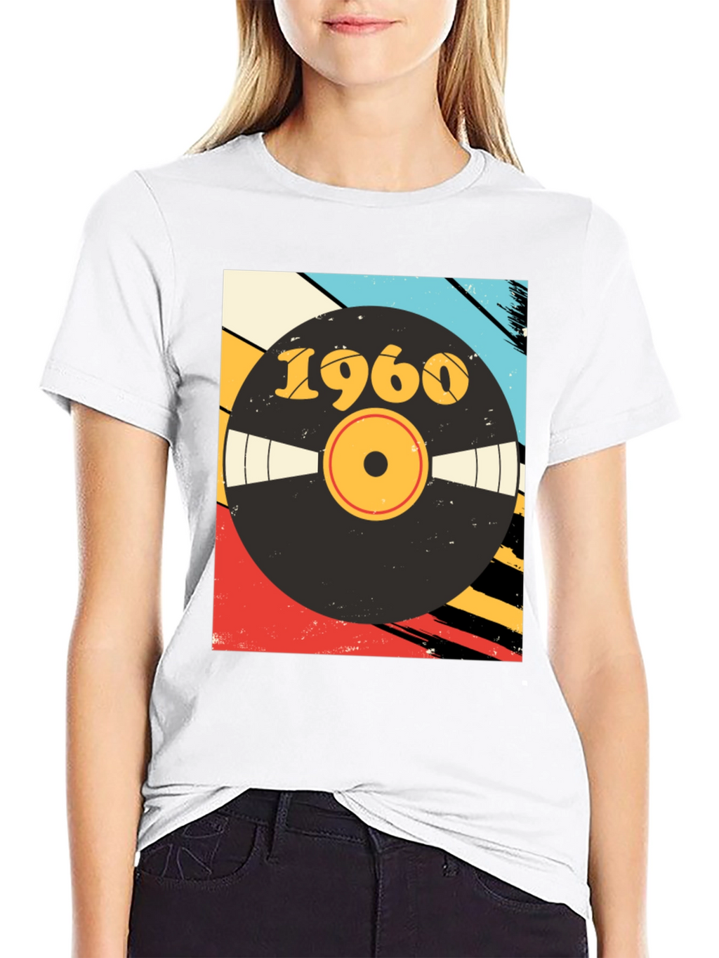 Retro 1960 Vinyl Record Graphic T-Shirt