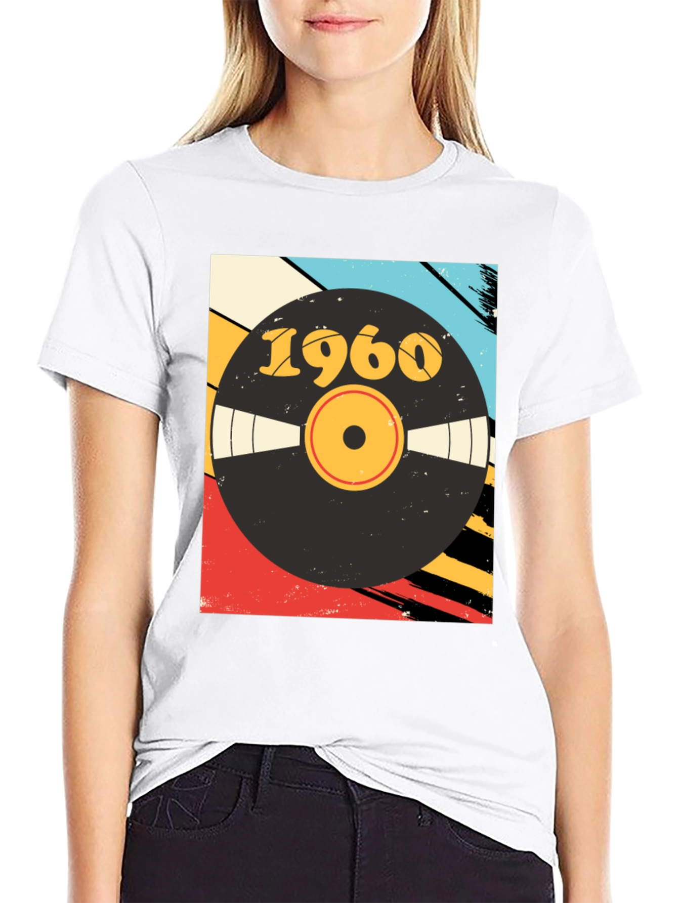Retro 1960 Vinyl Record Graphic T-Shirt