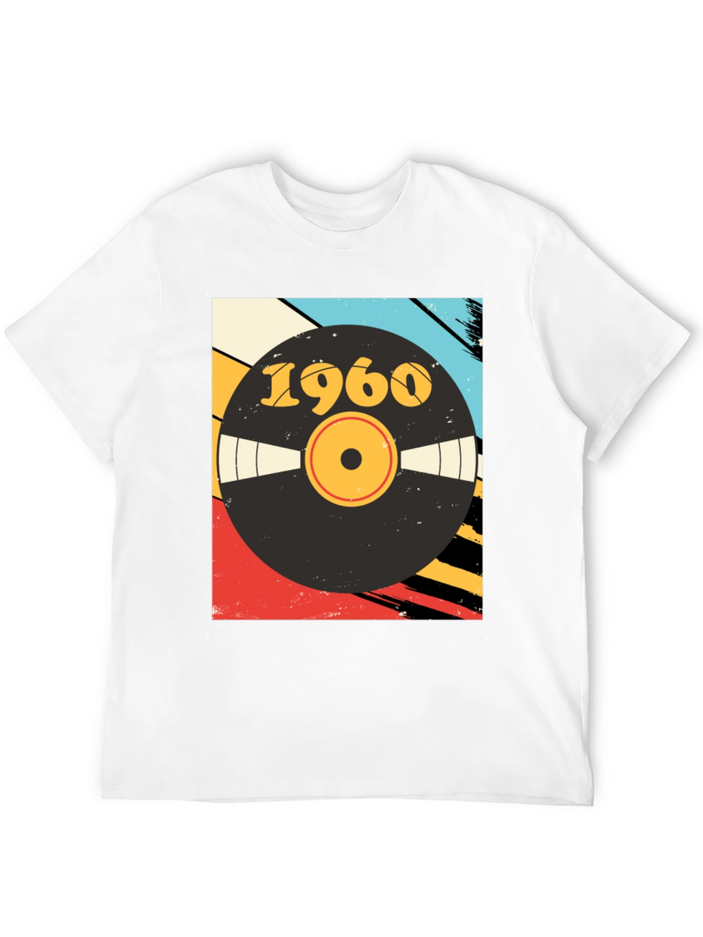 Retro 1960 Vinyl Record Graphic T-Shirt