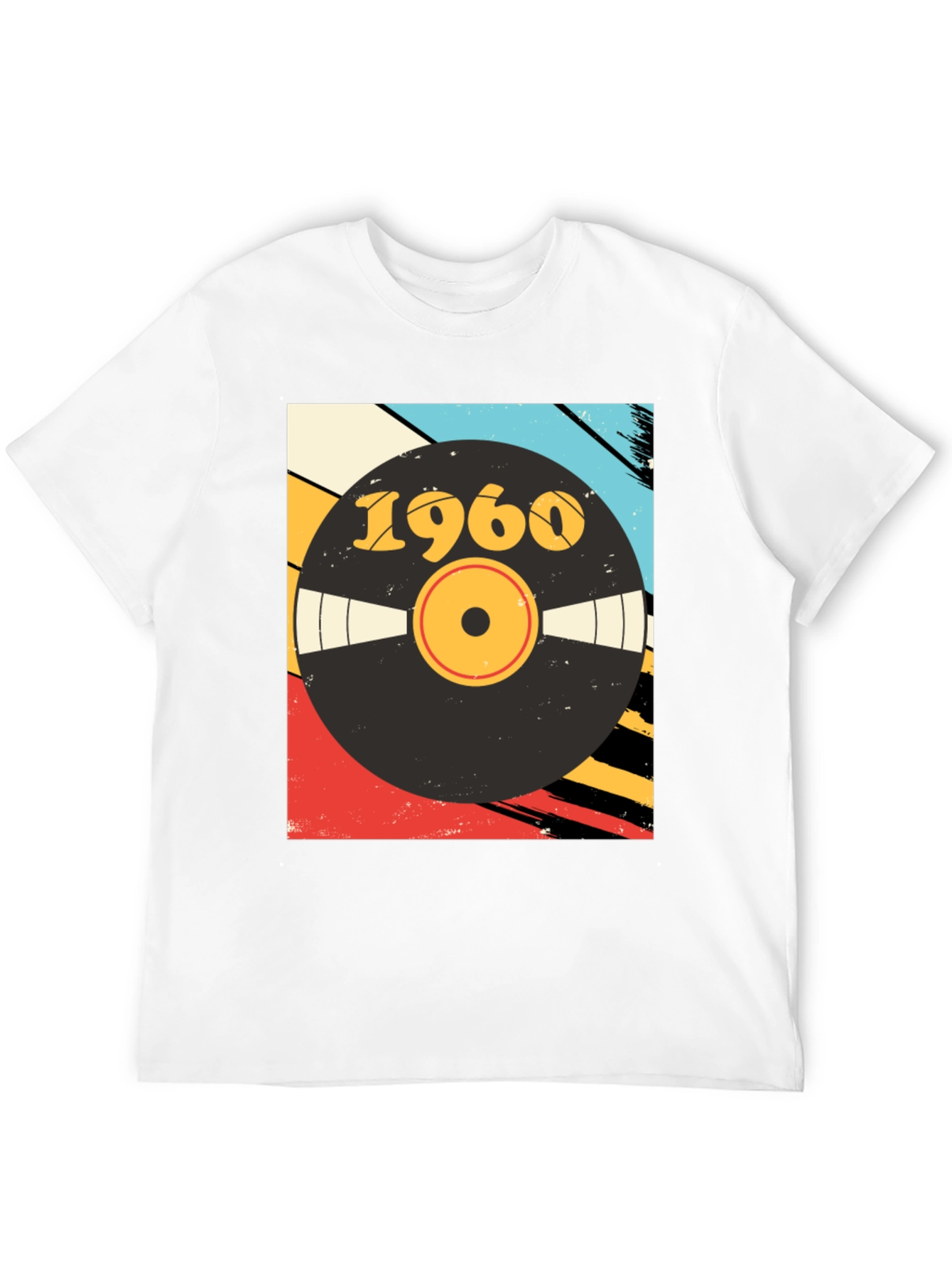 Retro 1960 Vinyl Record Graphic T-Shirt