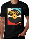 Retro 1960 Vinyl Record Graphic T-Shirt