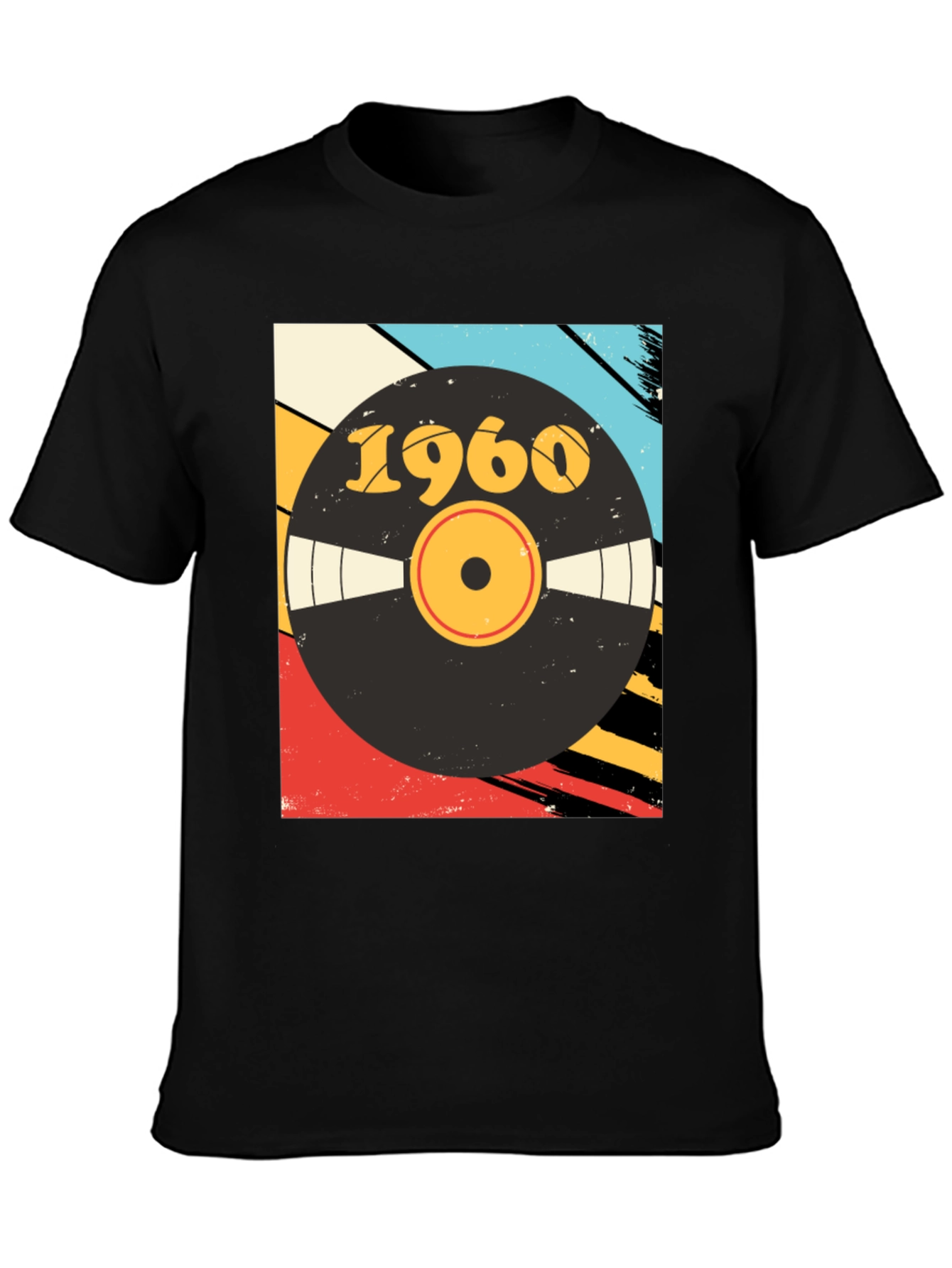 Retro 1960 Vinyl Record Graphic T-Shirt