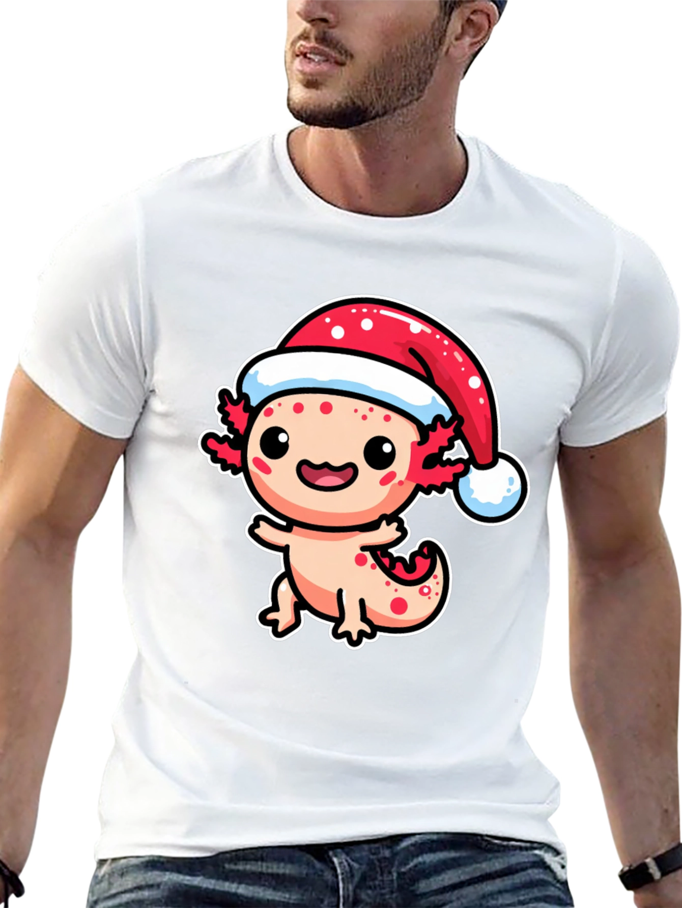 Festive Axolotl Christmas T-Shirt