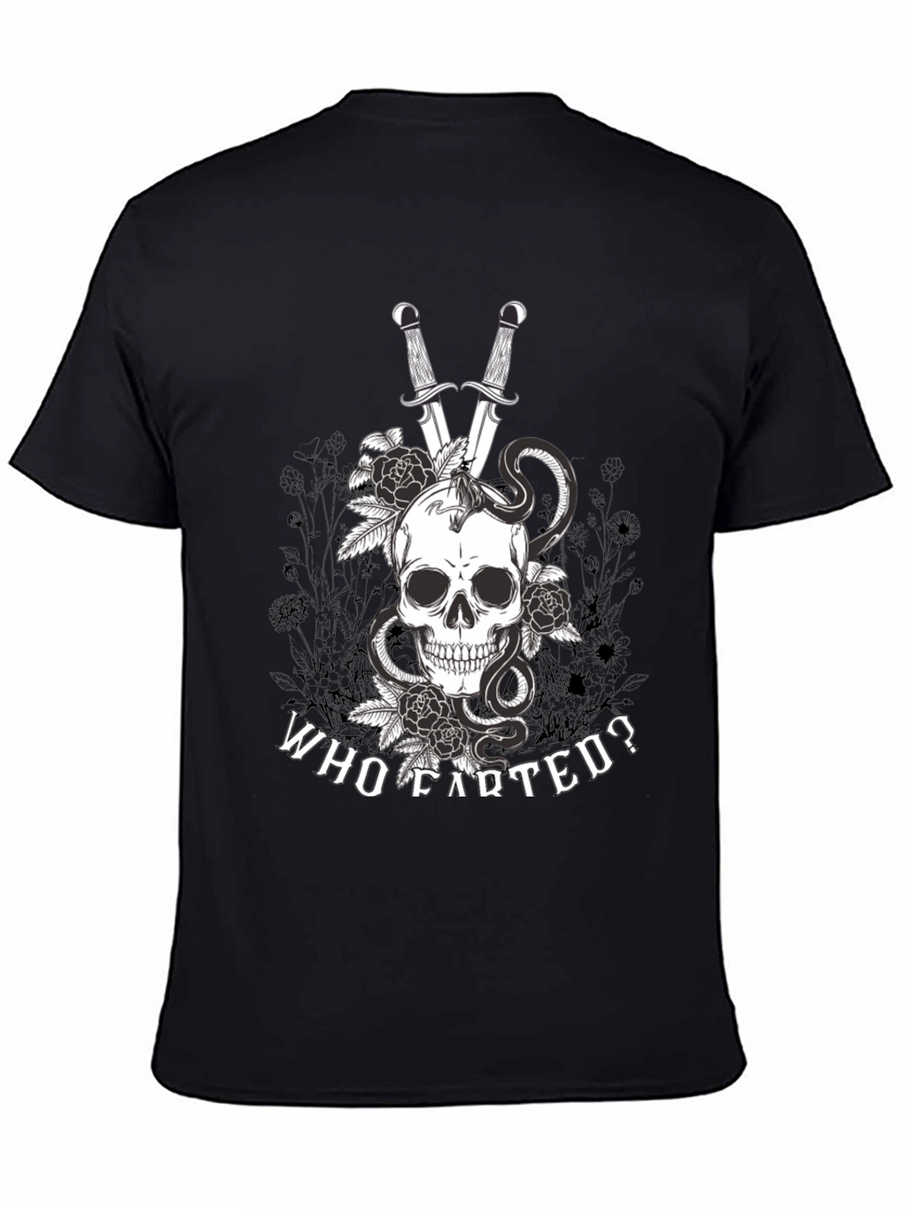 Skull Snake & Sword Graphic Tee