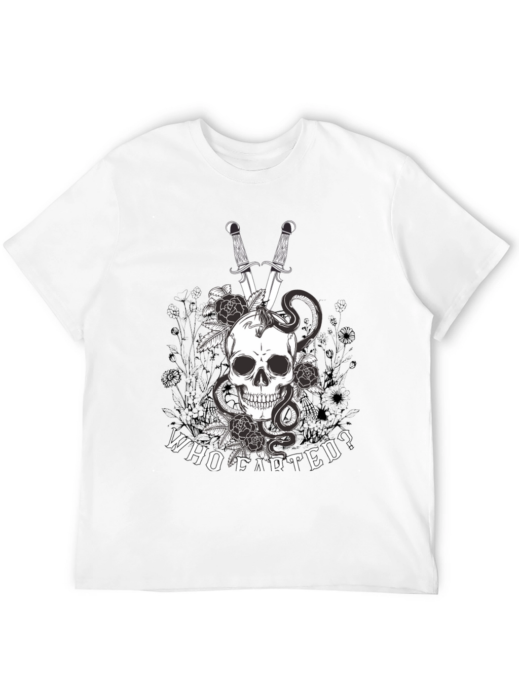 Skull Snake & Sword Graphic Tee