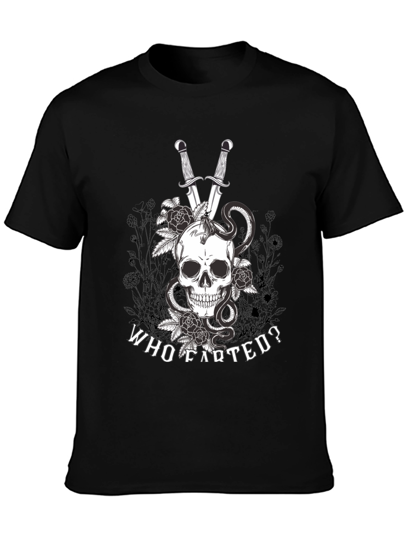 Skull Snake & Sword Graphic Tee