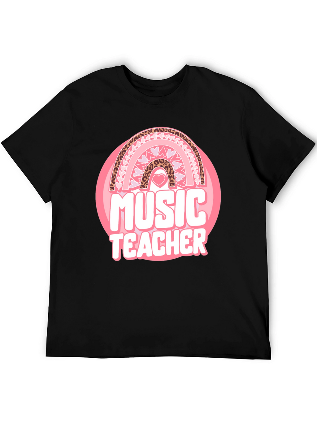 Music Teacher Valentine Rainbow Graphic Tee