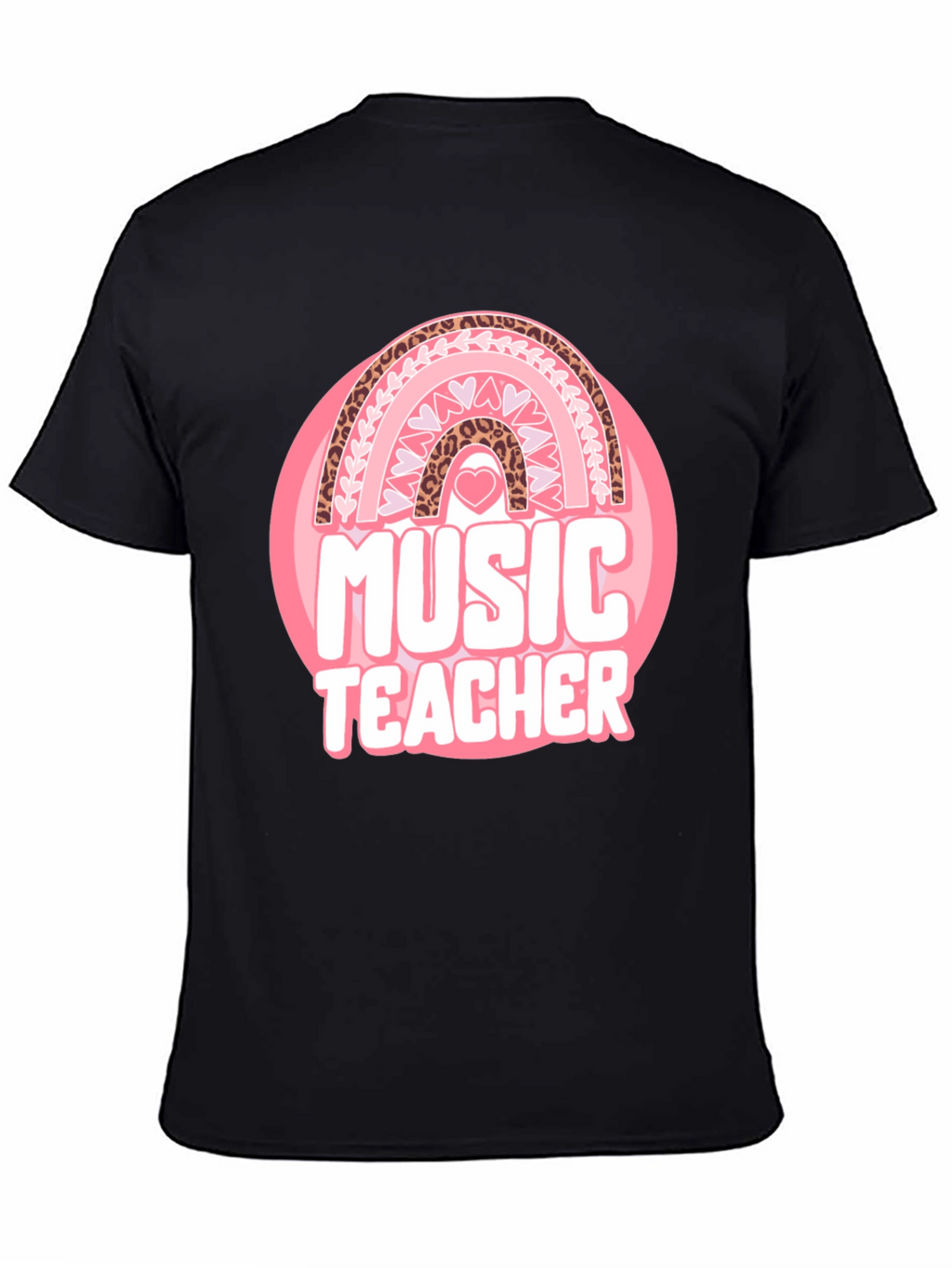 Music Teacher Valentine Rainbow Graphic Tee