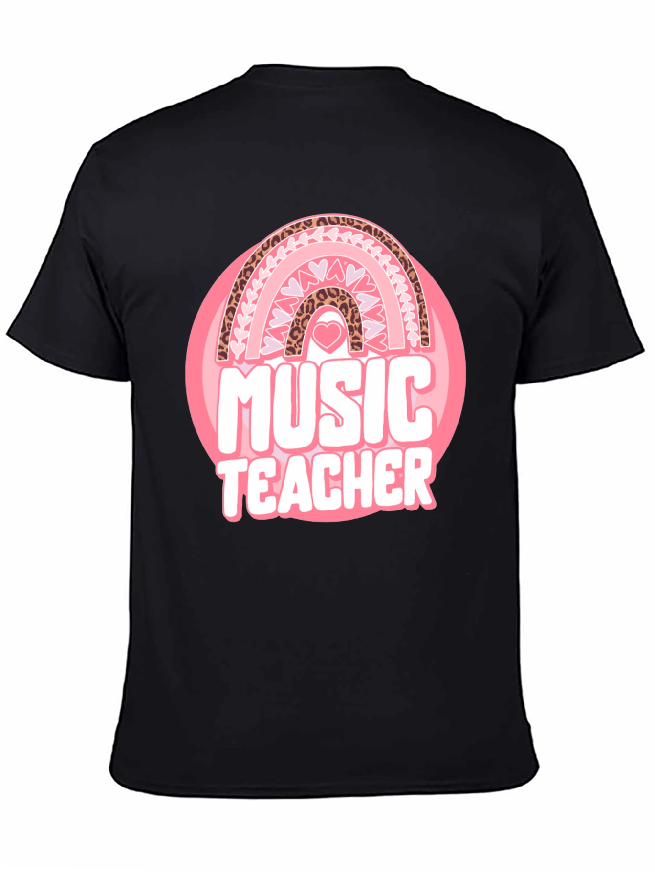 Music Teacher Valentine Rainbow Graphic Tee