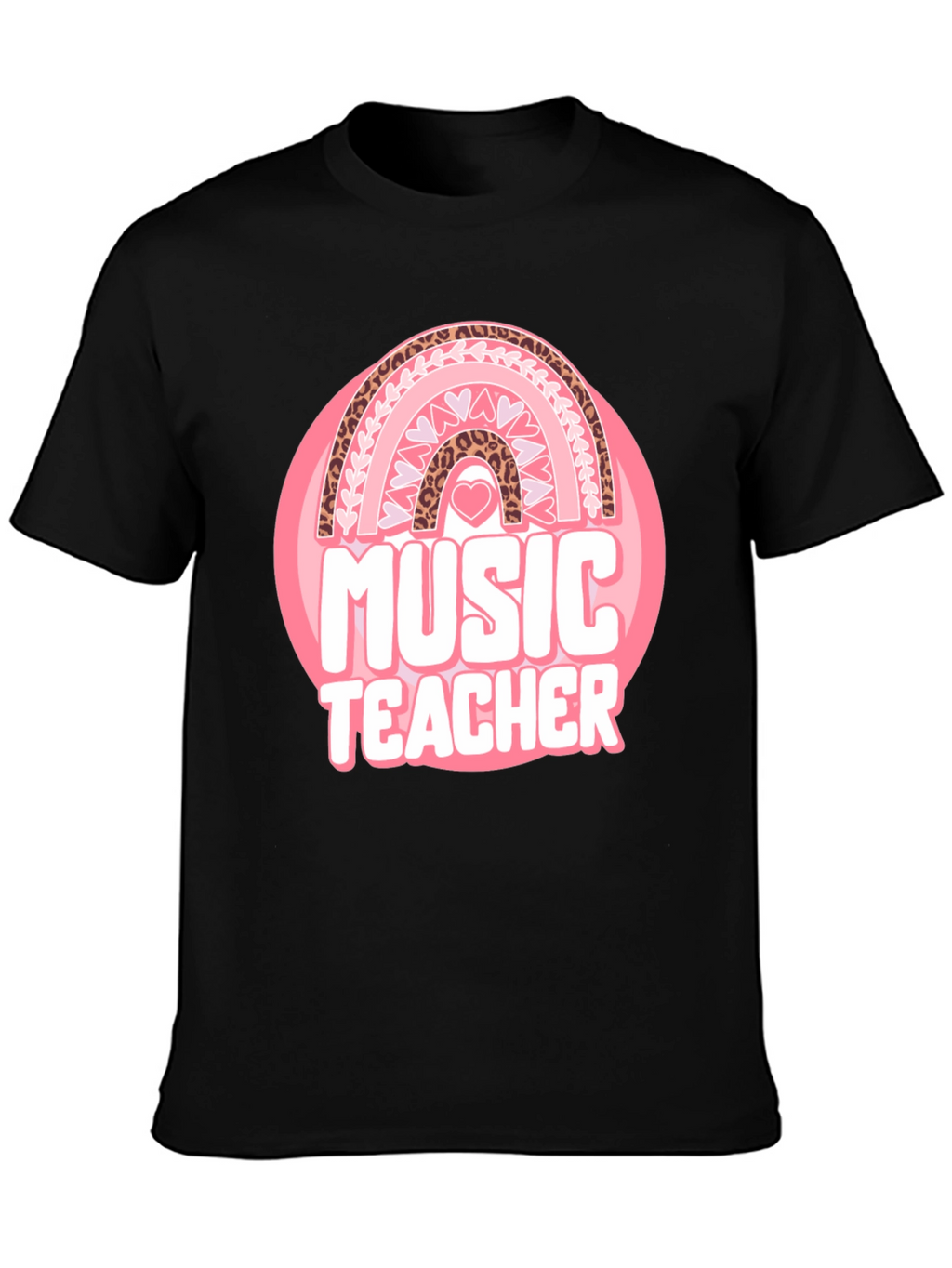 Music Teacher Valentine Rainbow Graphic Tee