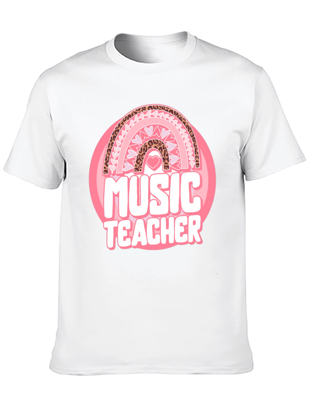 Music Teacher Valentine Rainbow Graphic Tee