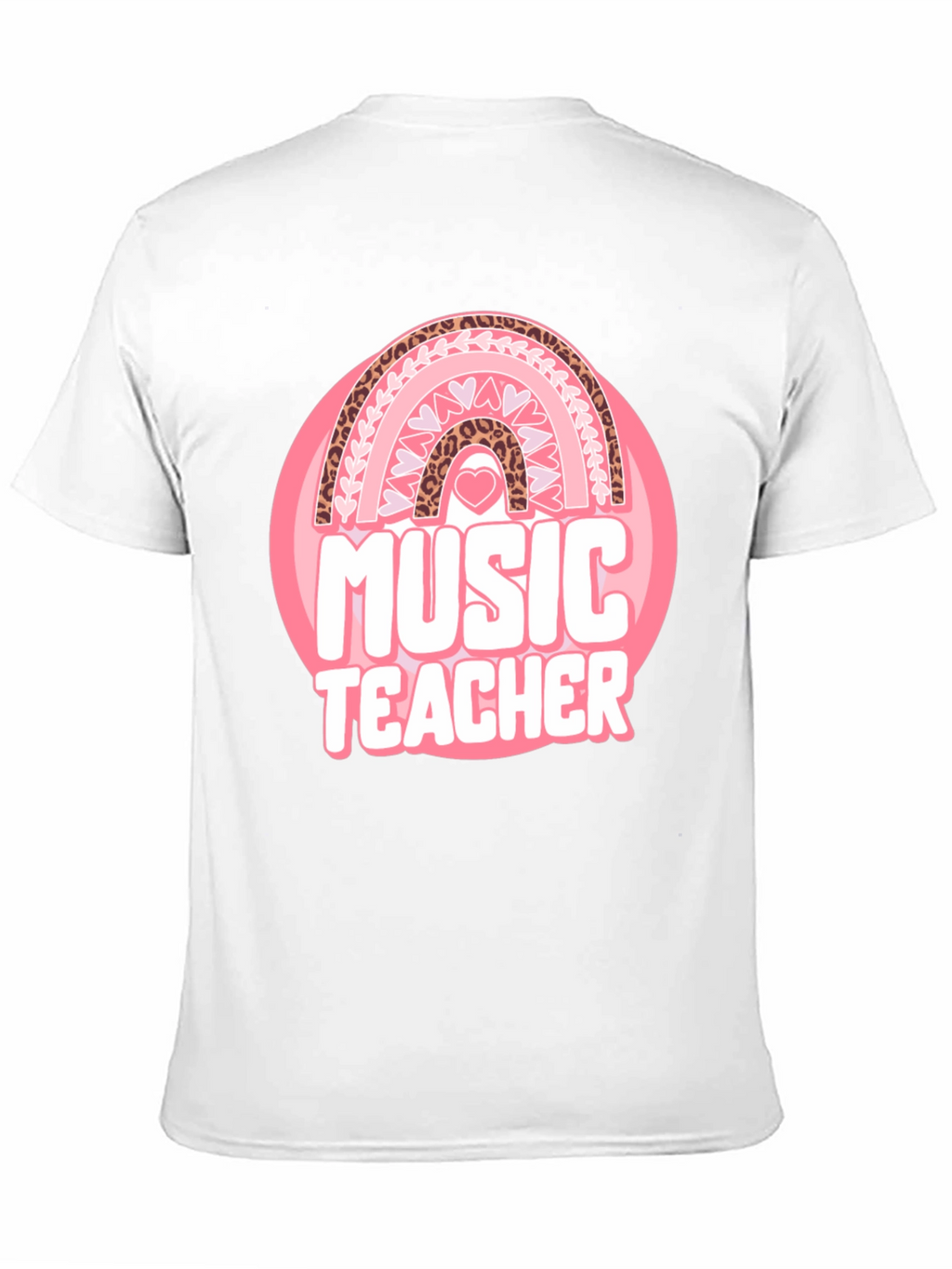 Music Teacher Valentine Rainbow Graphic Tee