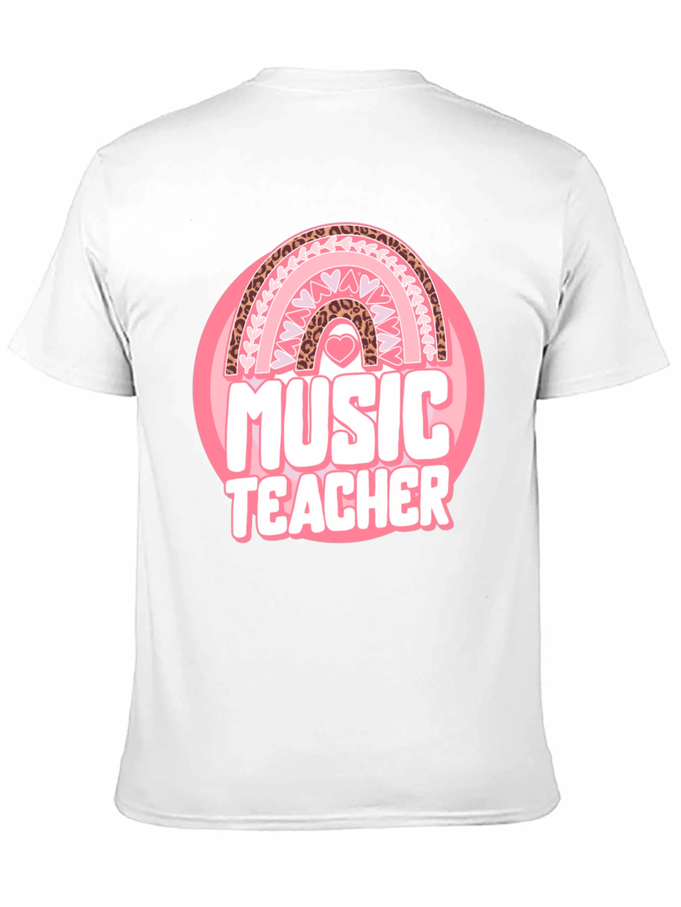 Music Teacher Valentine Rainbow Graphic Tee