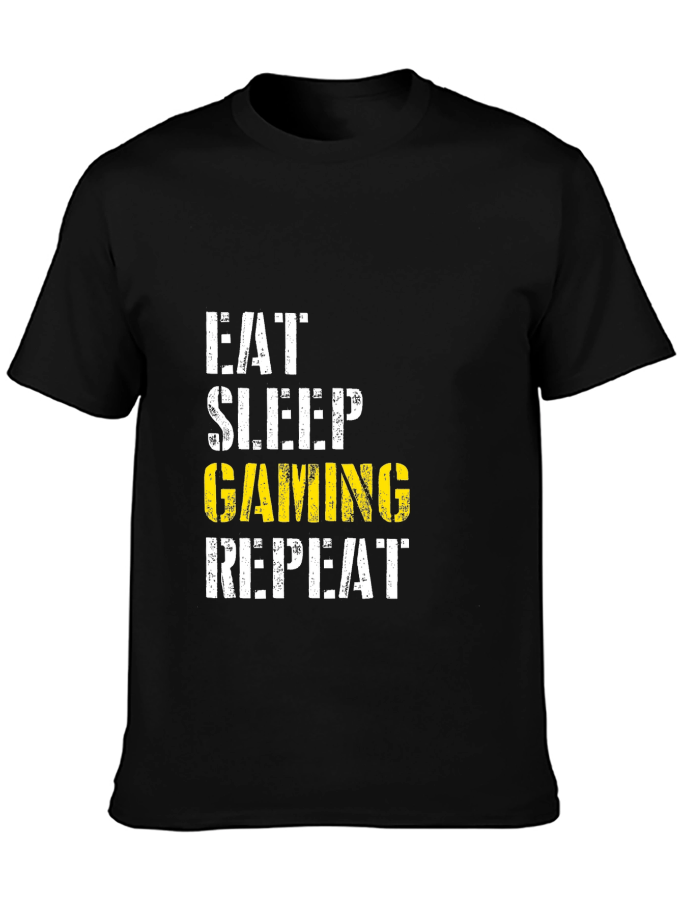 Eat Sleep Gaming Repeat Black T-Shirt