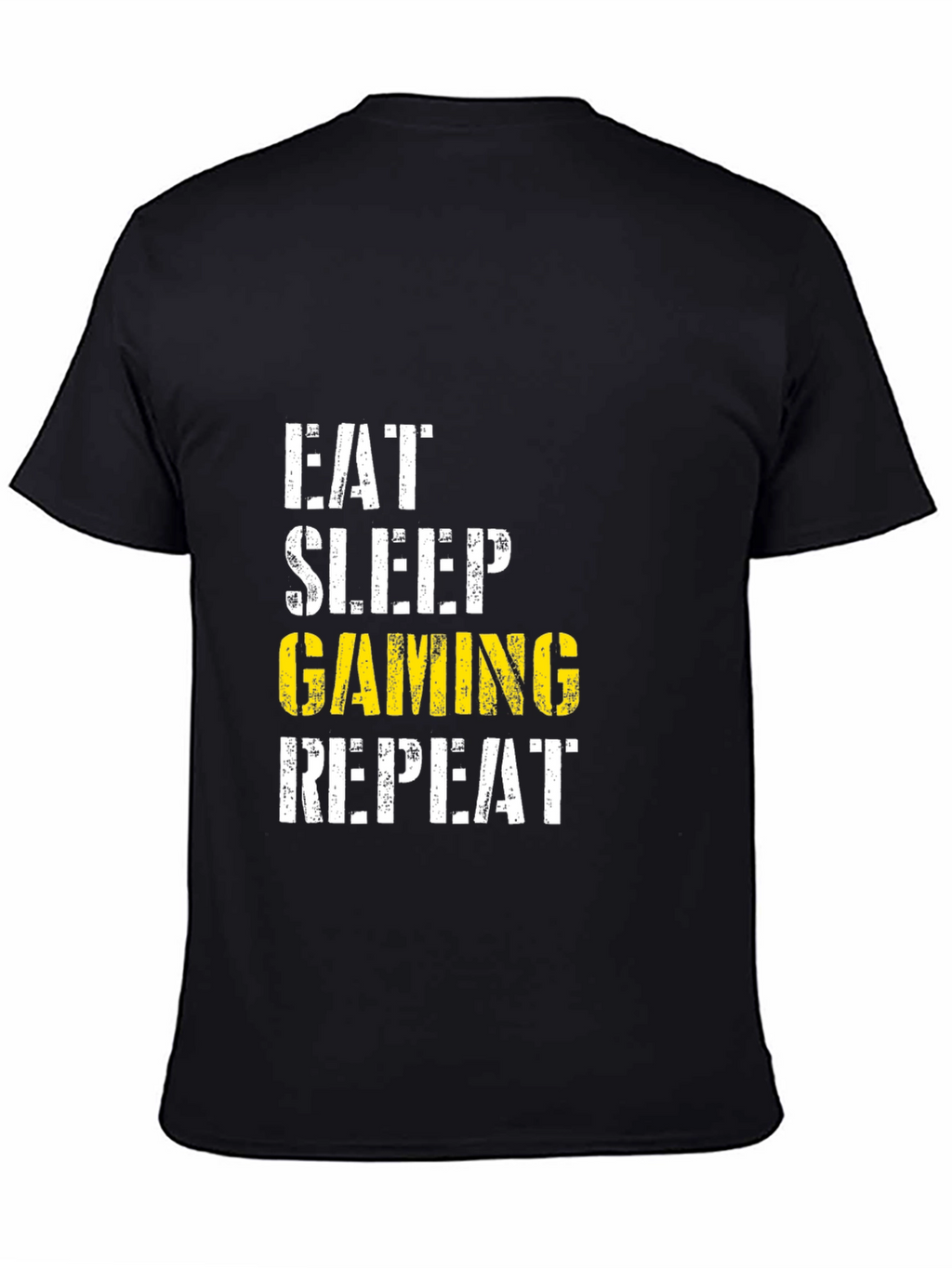 Eat Sleep Gaming Repeat Black T-Shirt