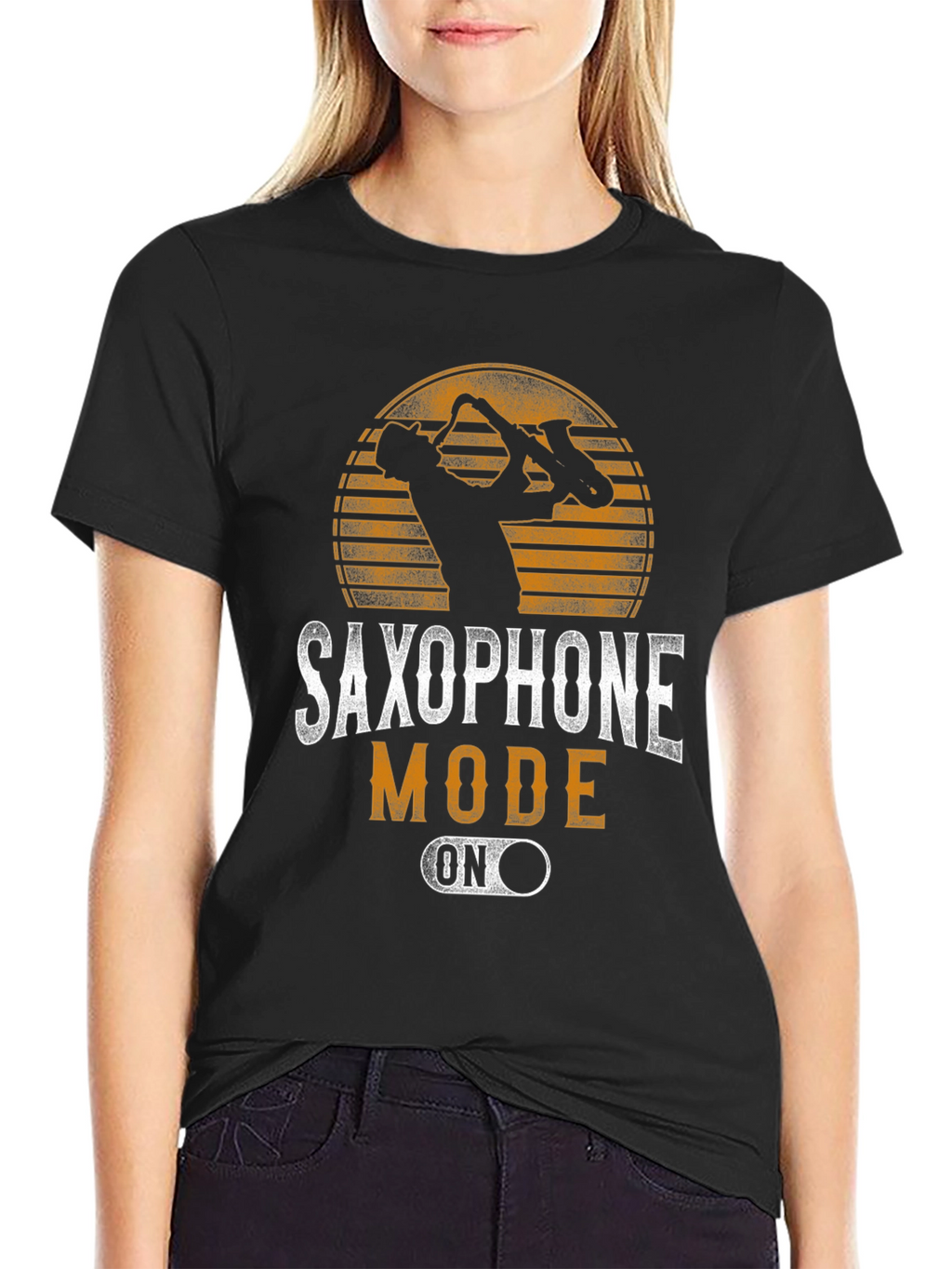Saxophone Mode On T-Shirt - Music Lover Tee