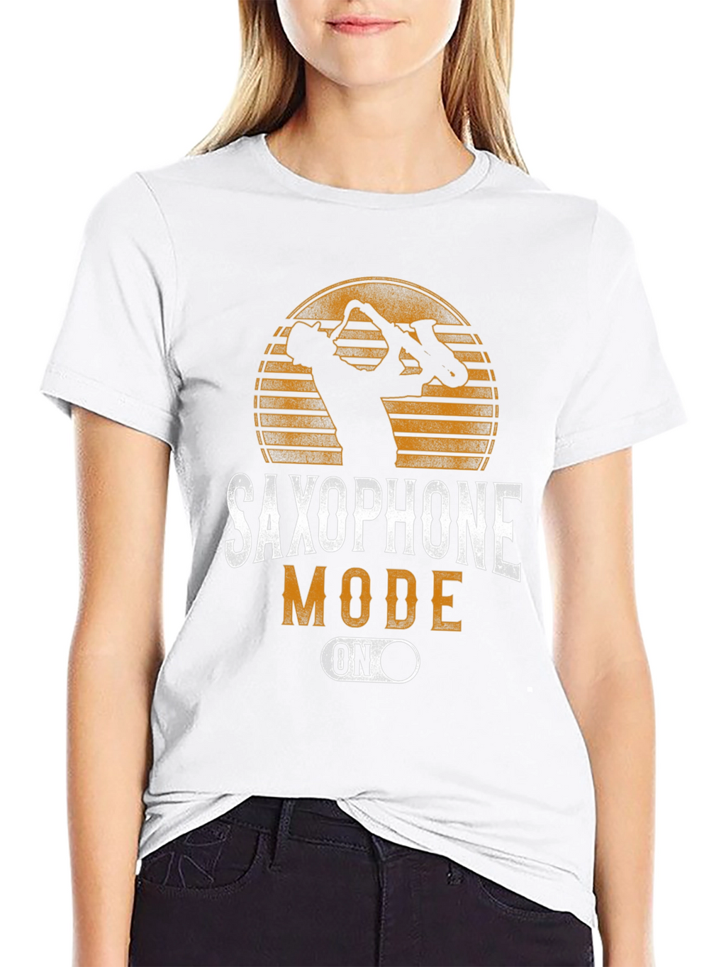 Saxophone Mode On T-Shirt - Music Lover Tee