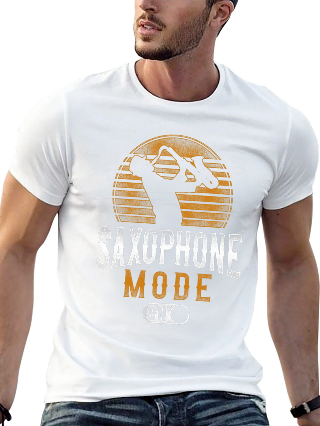 Saxophone Mode On T-Shirt - Music Lover Tee