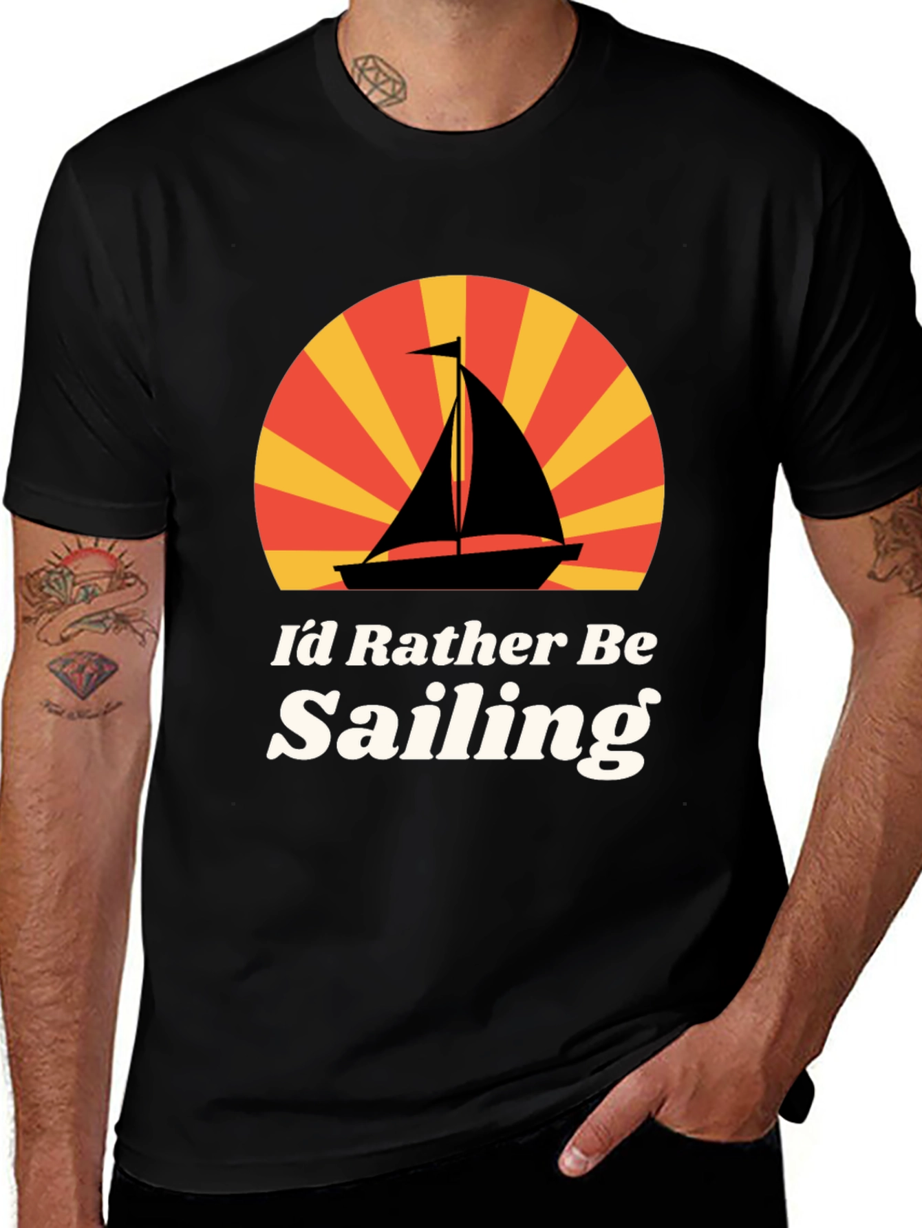 Id Rather Be Sailing Graphic T-Shirt
