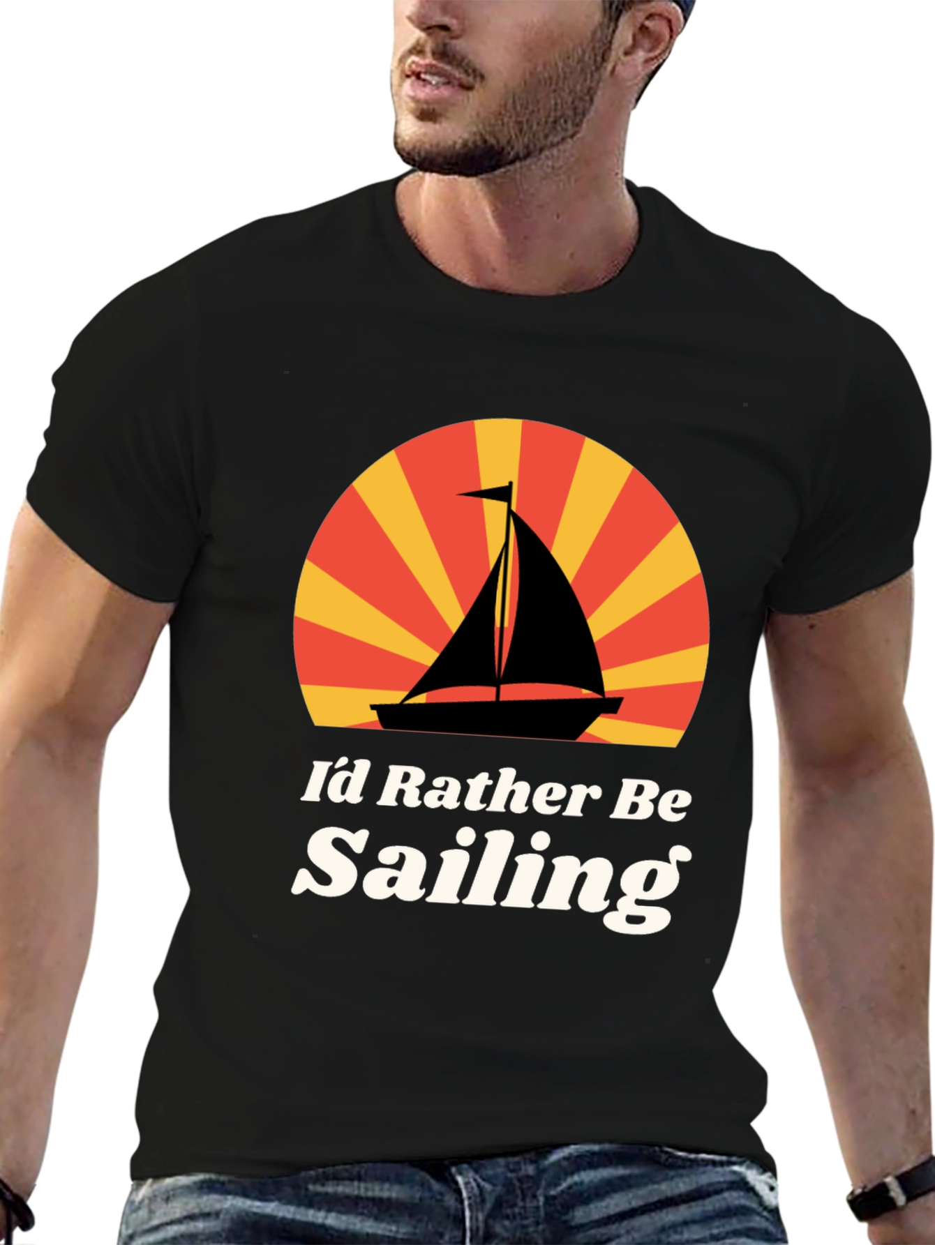 Id Rather Be Sailing Graphic T-Shirt