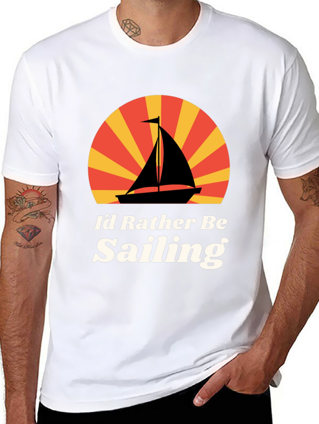 Id Rather Be Sailing Graphic T-Shirt