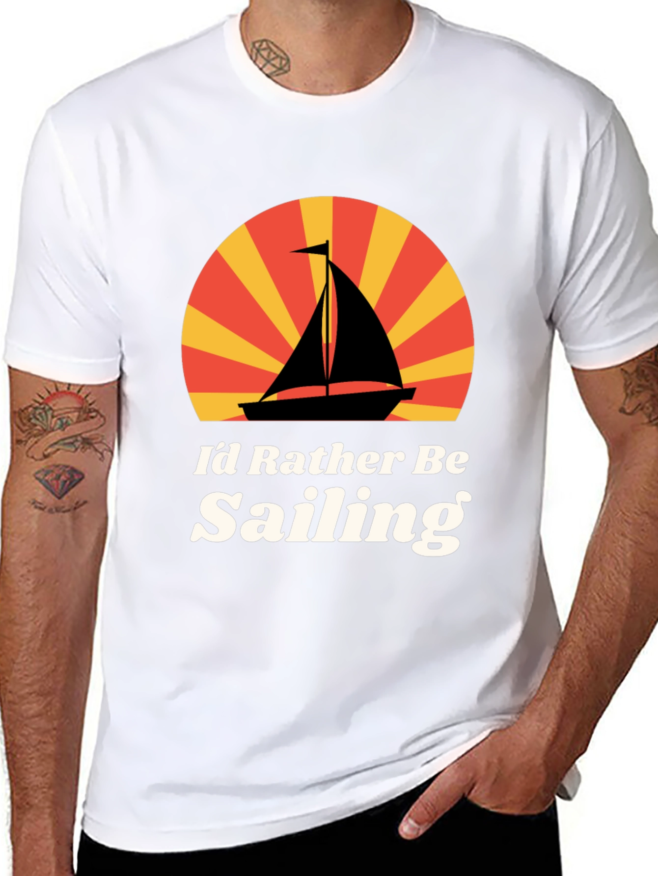 Id Rather Be Sailing Graphic T-Shirt