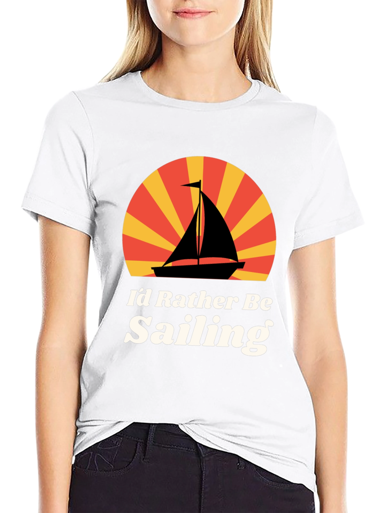 Id Rather Be Sailing Graphic T-Shirt