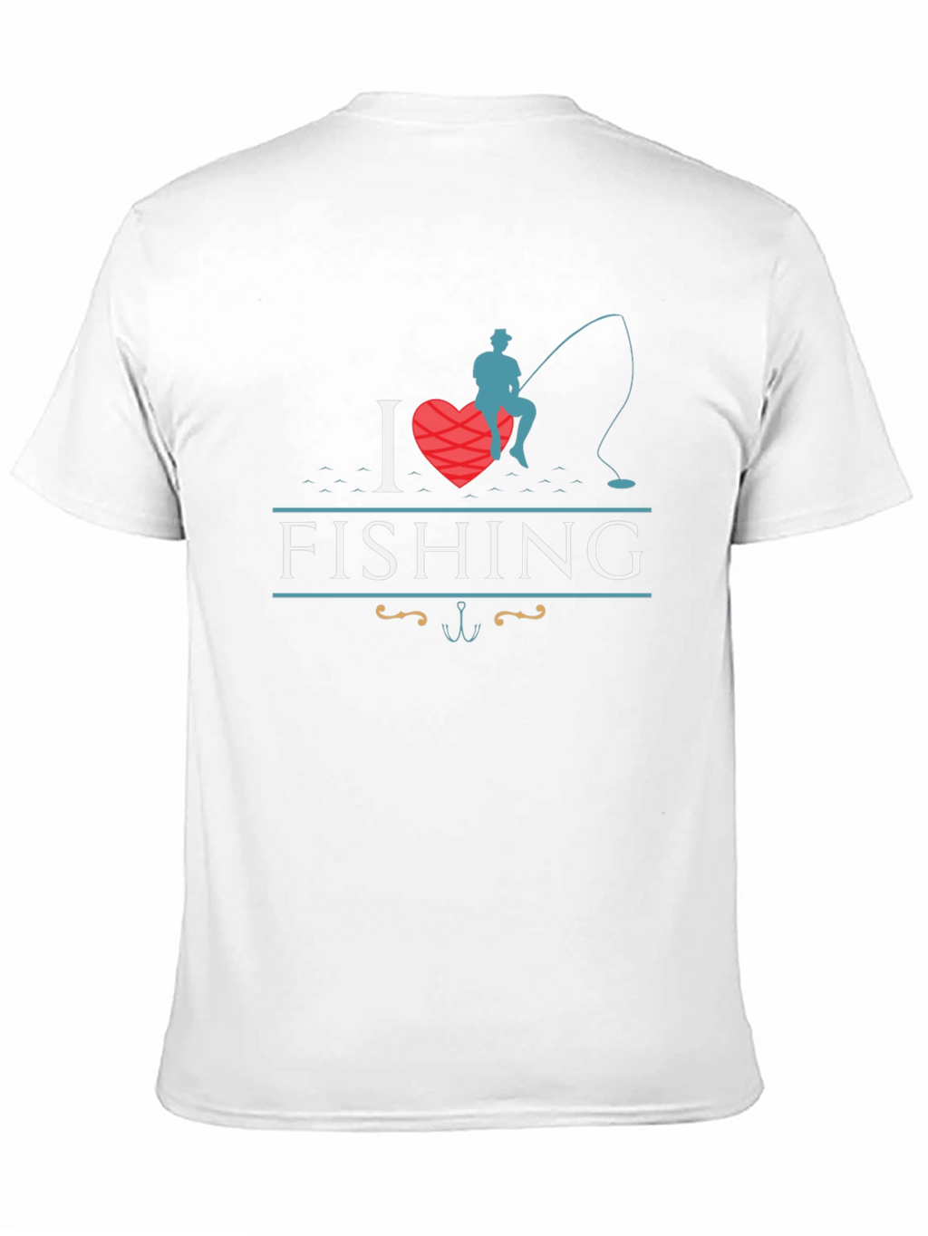 I Heart Fishing Black T-Shirt