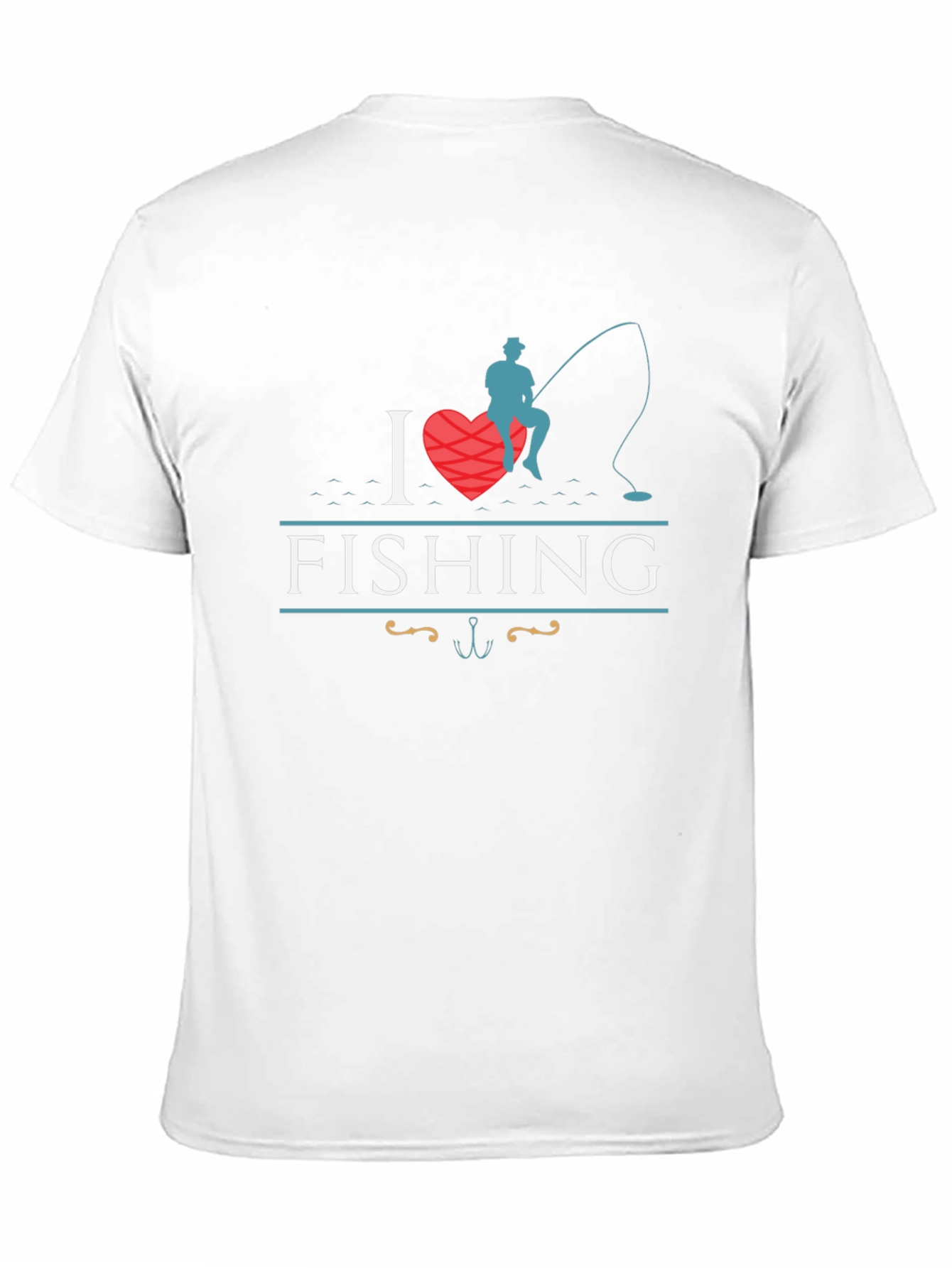 I Heart Fishing Black T-Shirt