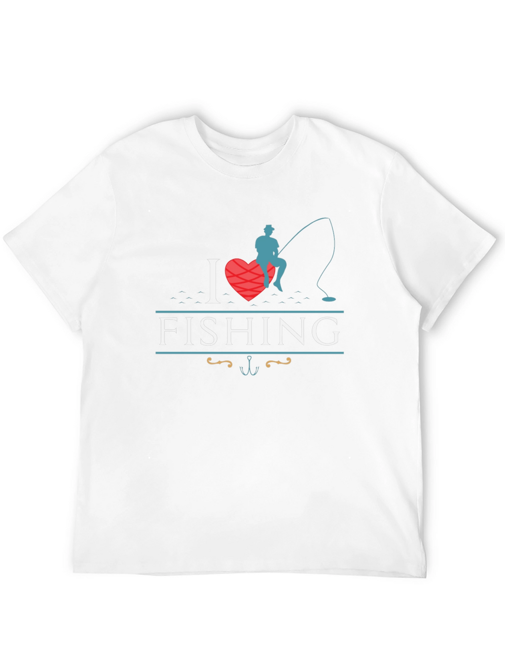 I Heart Fishing Black T-Shirt