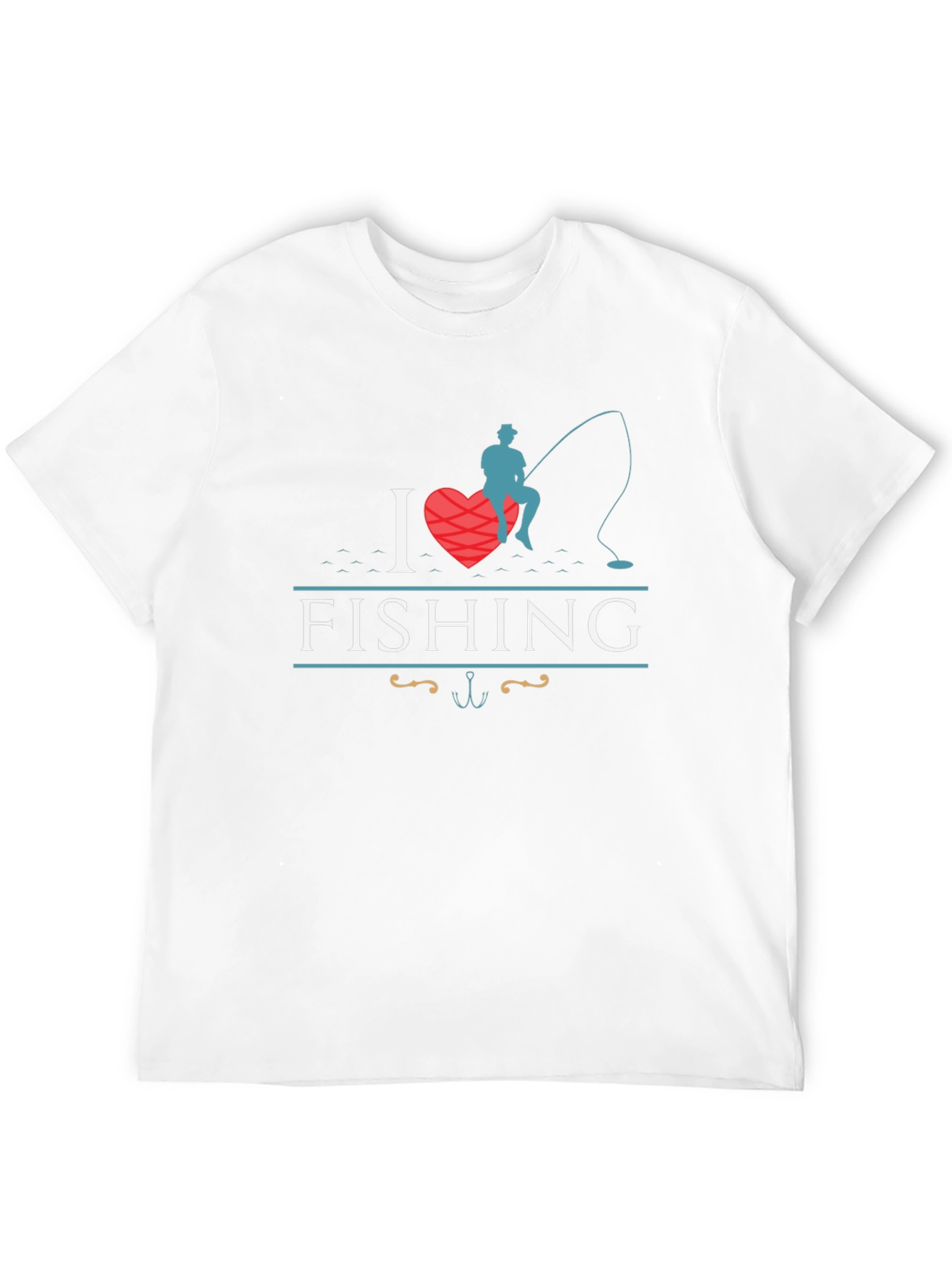 I Heart Fishing Black T-Shirt