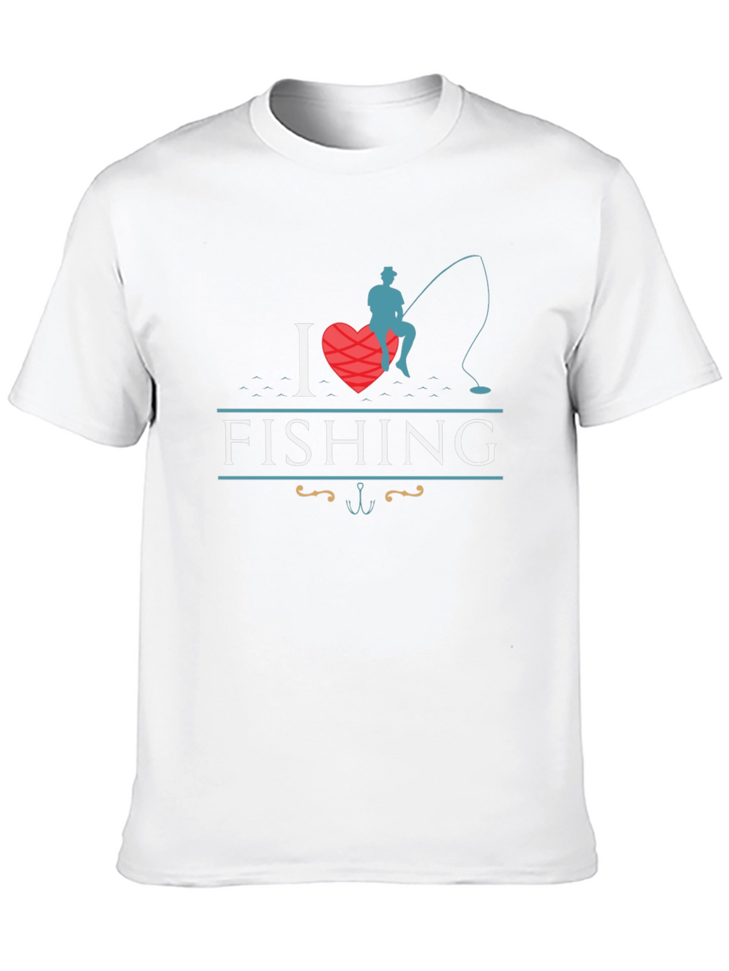 I Heart Fishing Black T-Shirt