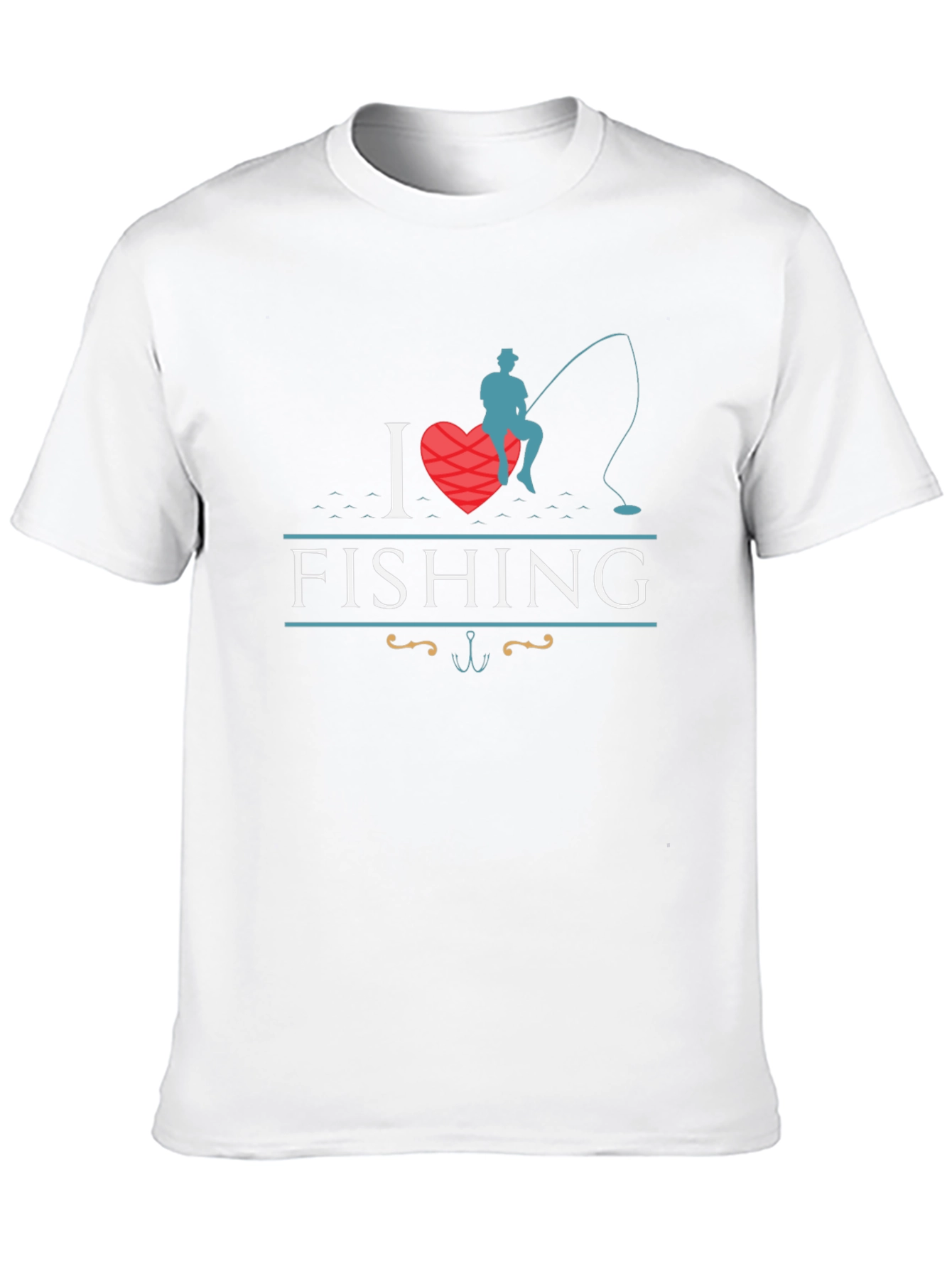 I Heart Fishing Black T-Shirt