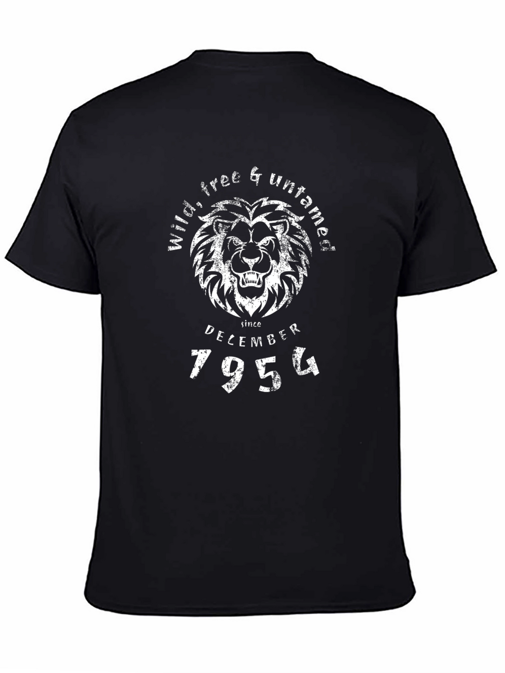 Wild Free & Untamed Lion Black T-Shirt