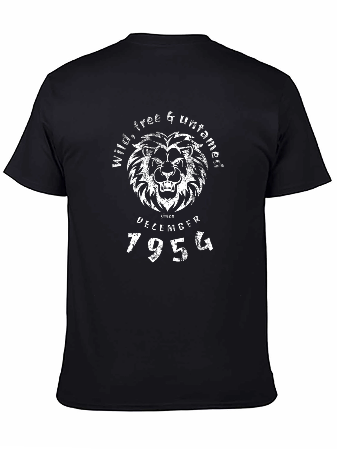 Wild Free & Untamed Lion Black T-Shirt