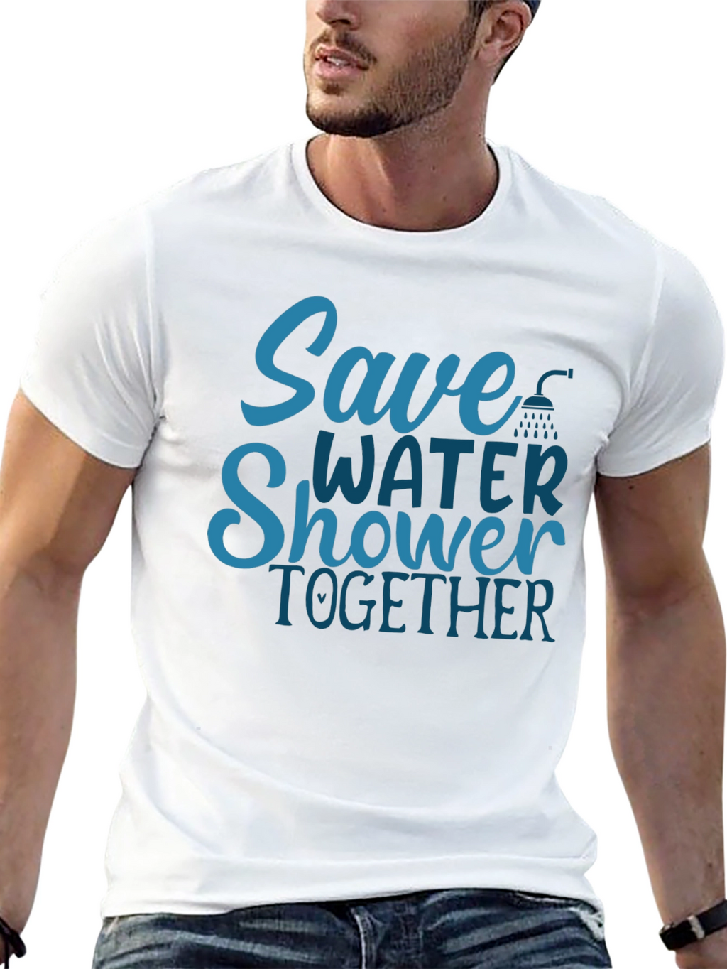 Save Water Shower Together Graphic Tee
