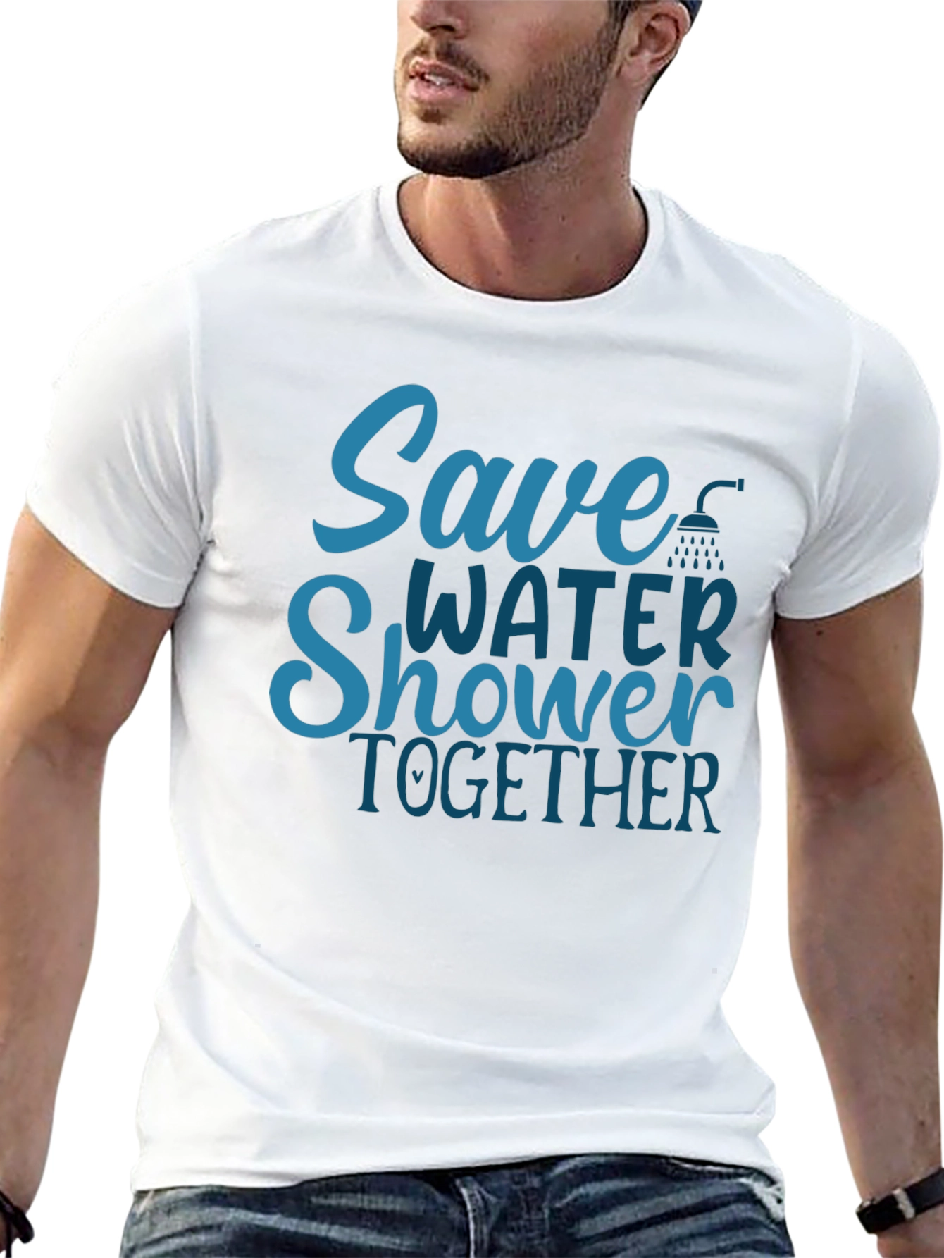 Save Water Shower Together Graphic Tee