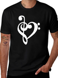 Musical Heart T-Shirt - Bass Clef Love