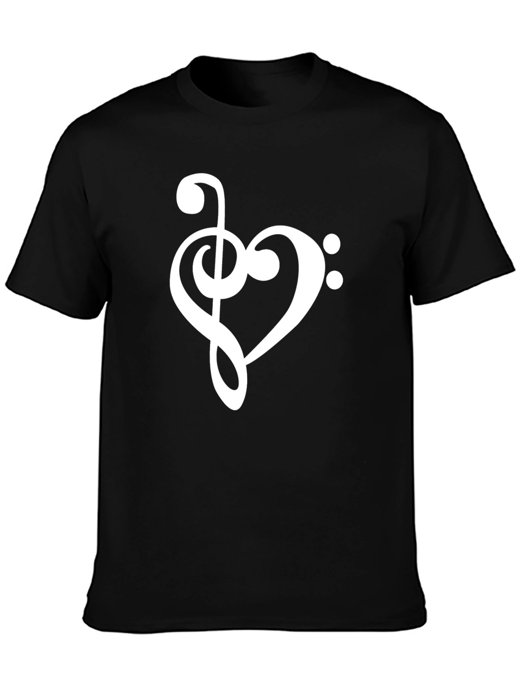 Musical Heart T-Shirt - Bass Clef Love