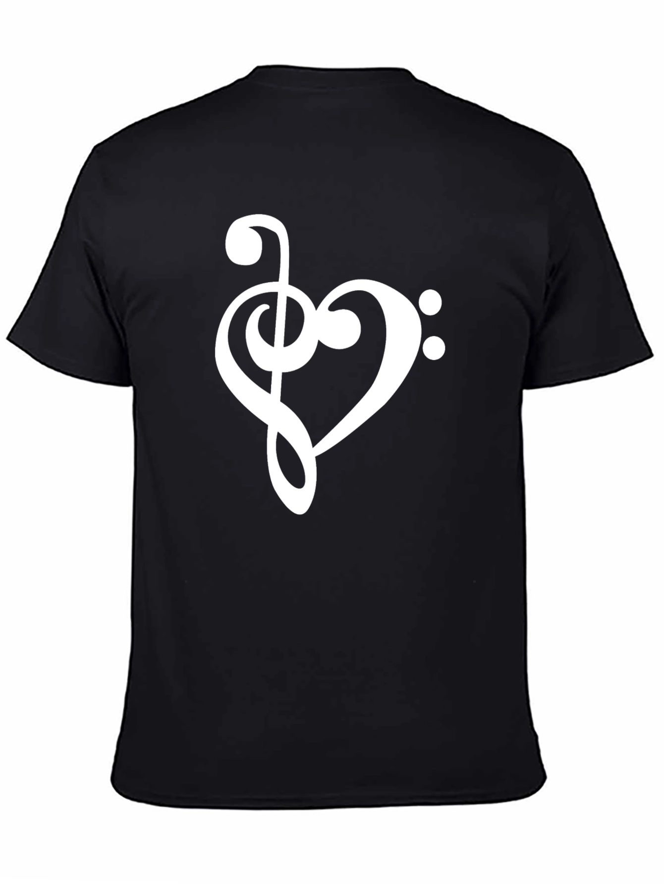 Musical Heart T-Shirt - Bass Clef Love