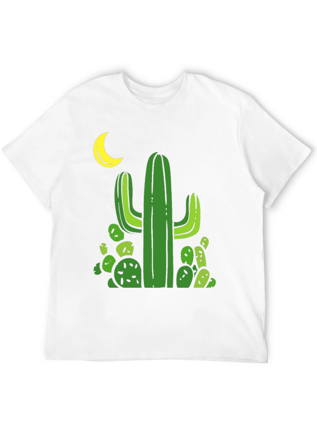 Cactus Moon Black T-Shirt - Desert Vibes