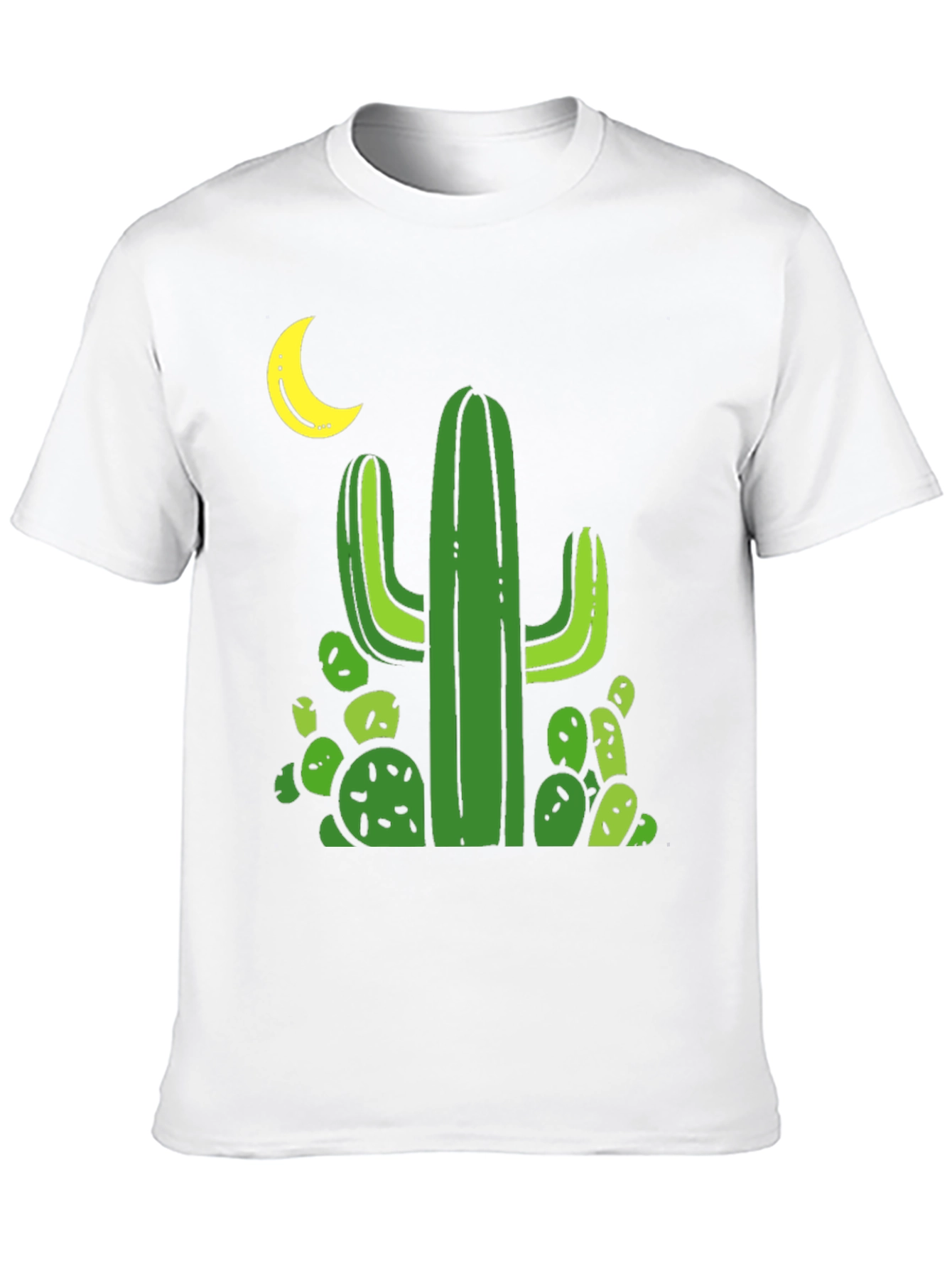 Cactus Moon Black T-Shirt - Desert Vibes