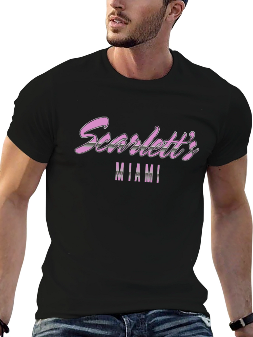 Scarletts Miami Black T-Shirt