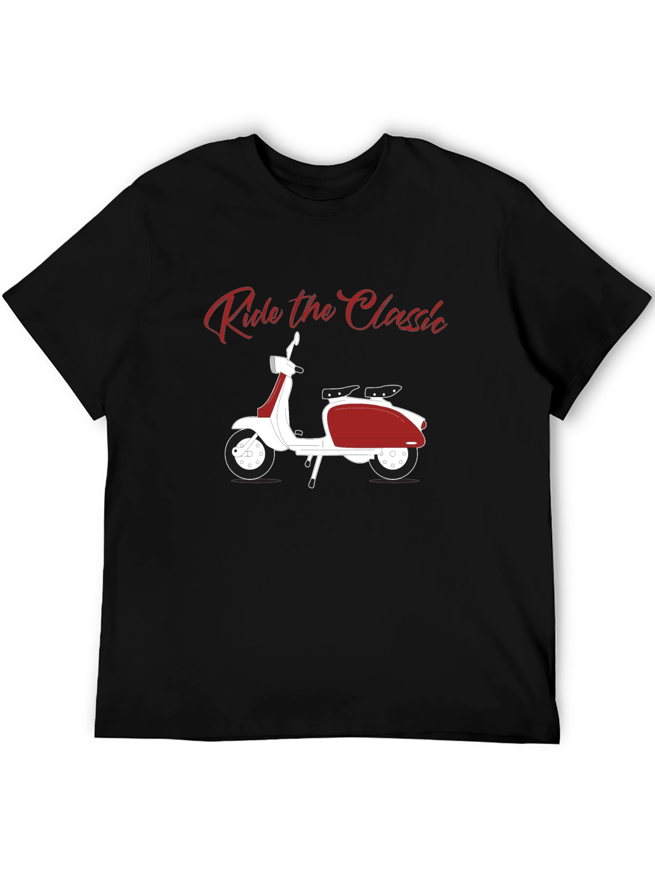 Ride the Classic Scooter T-Shirt - Retro Style Black Tee
