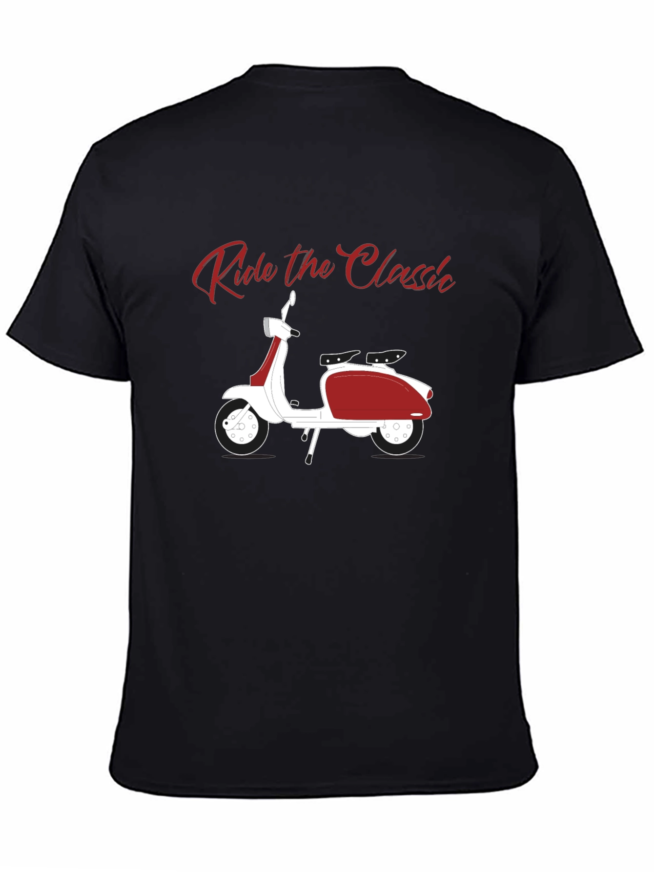 Ride the Classic Scooter T-Shirt - Retro Style Black Tee