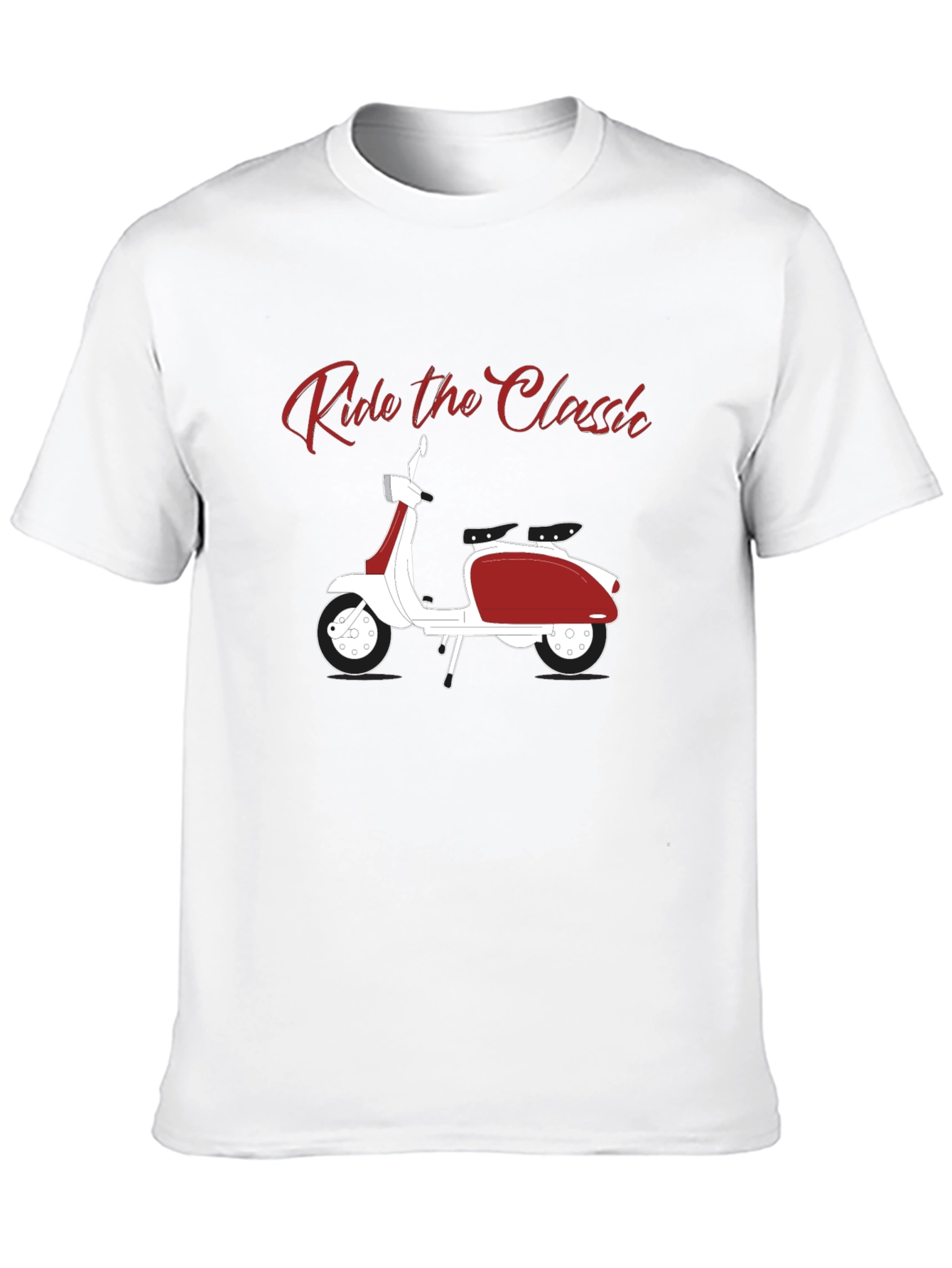 Ride the Classic Scooter T-Shirt - Retro Style Black Tee