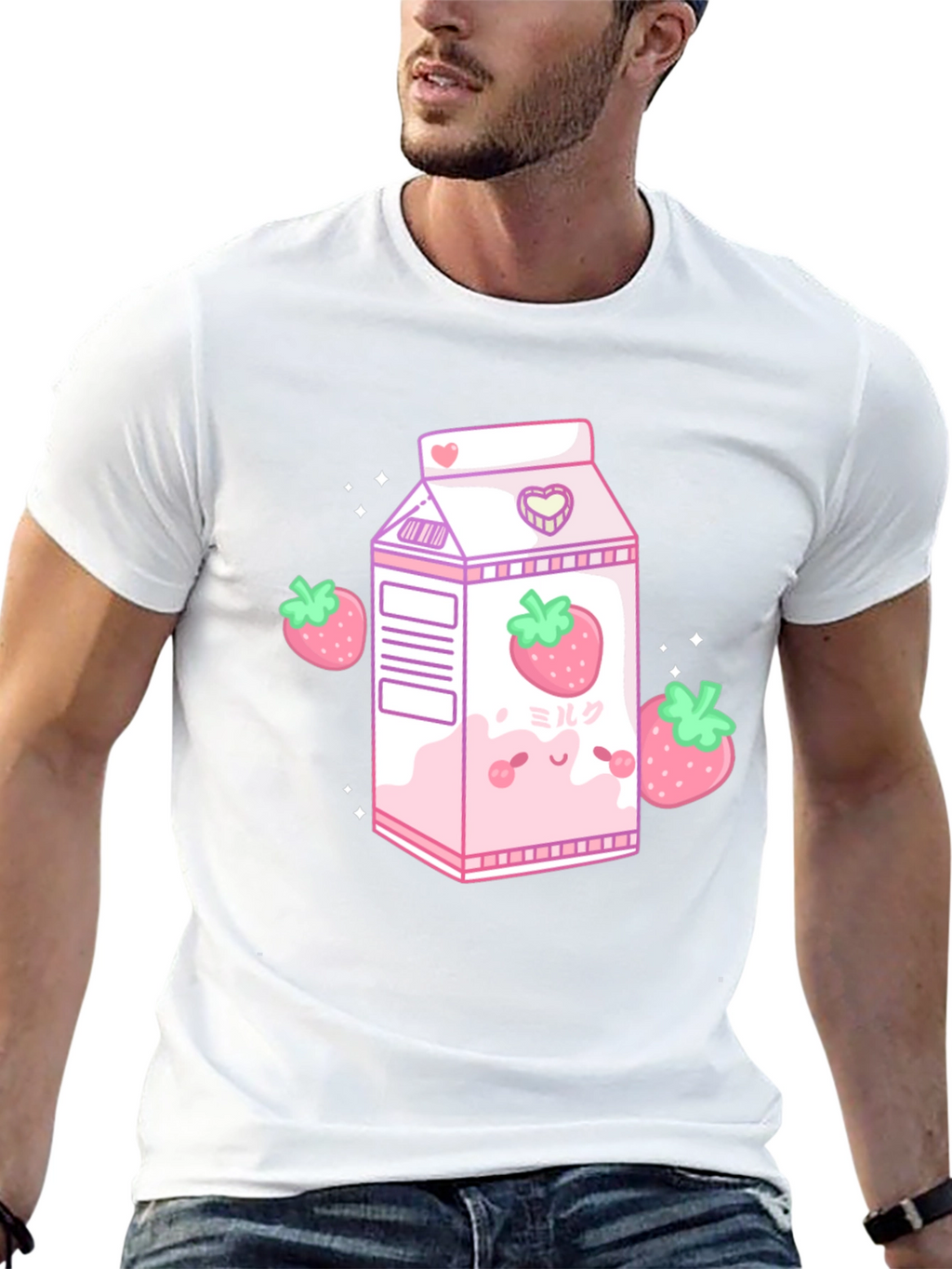 Kawaii Strawberry Milk T-Shirt - Cute Anime Style