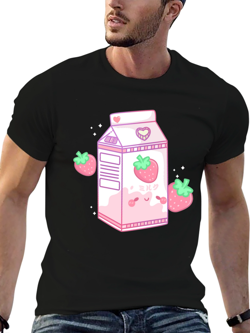 Kawaii Strawberry Milk T-Shirt - Cute Anime Style
