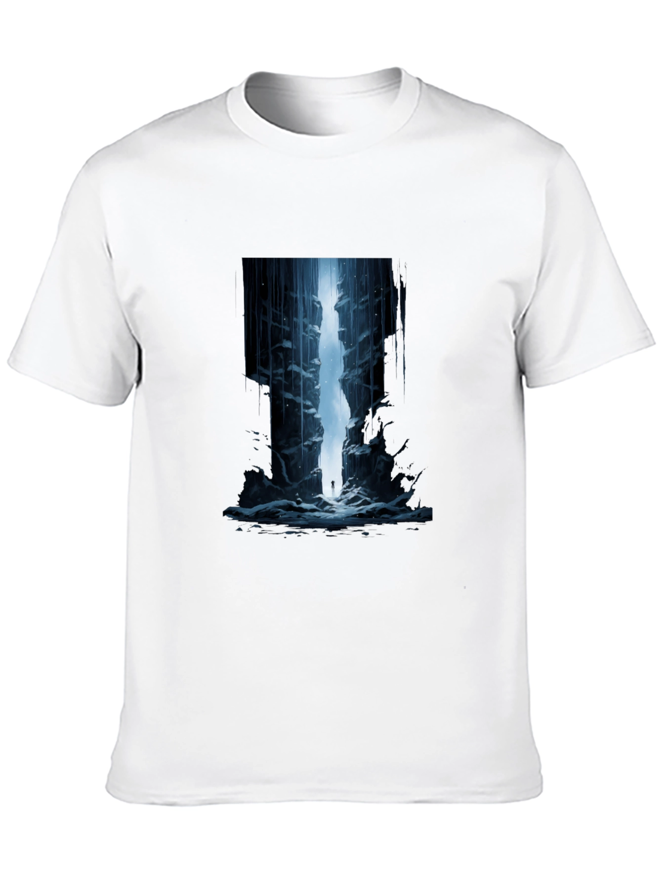 Mystic Canyon Graphic Tee - Black Cotton Comfort